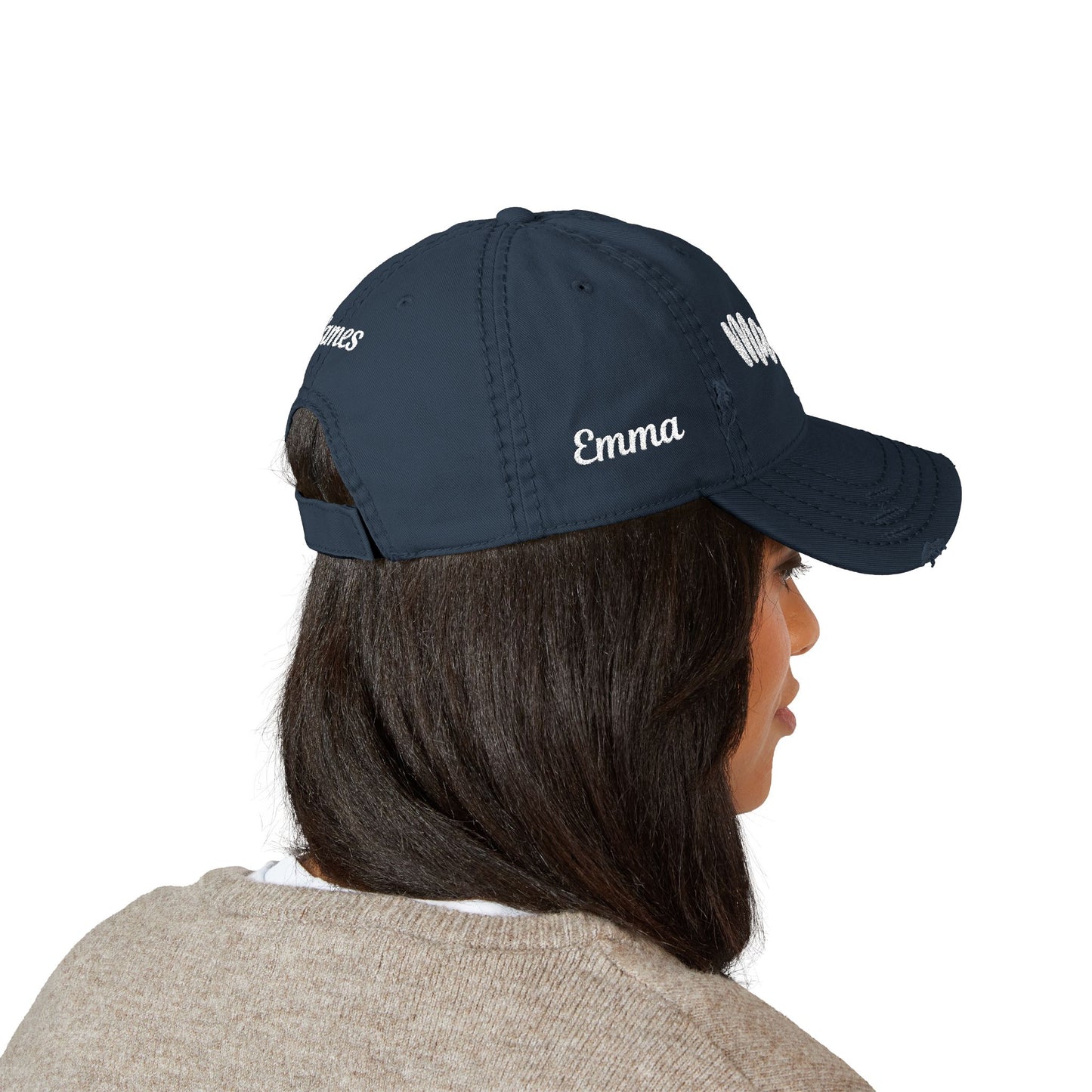 Personalized Embroidered 'Mama' Cap – Custom Distressed Hat for Mother’s Day or Birthday | Thoughtful Gift for Mom