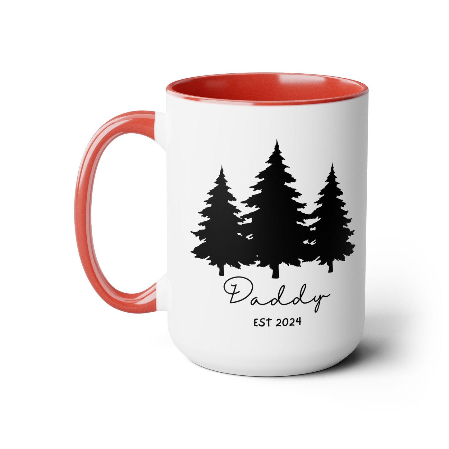 Daddy EST. 2024 Ceramic Coffee Mug – Personalized First-Time Dad Gift, 15oz