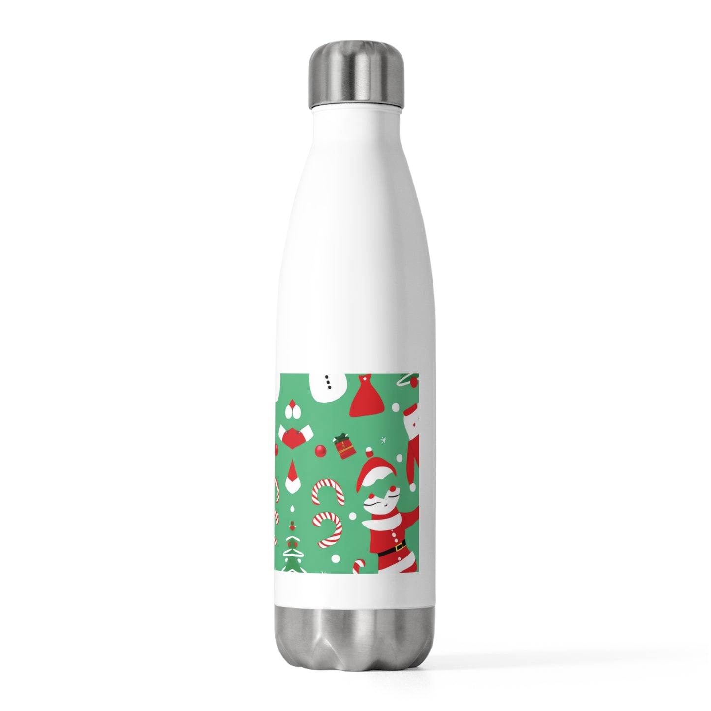 Christmas 20oz Insulated Stainless Steel Water Bottle – Double Wall Hot & Cold Travel Flask