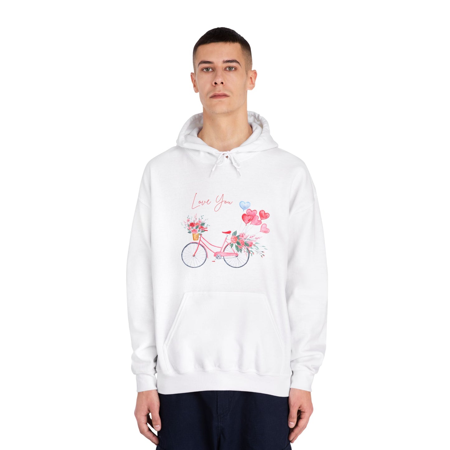 Valentine's Gift, Unisex DryBlend® Hooded Sweatshirt for Her and Him