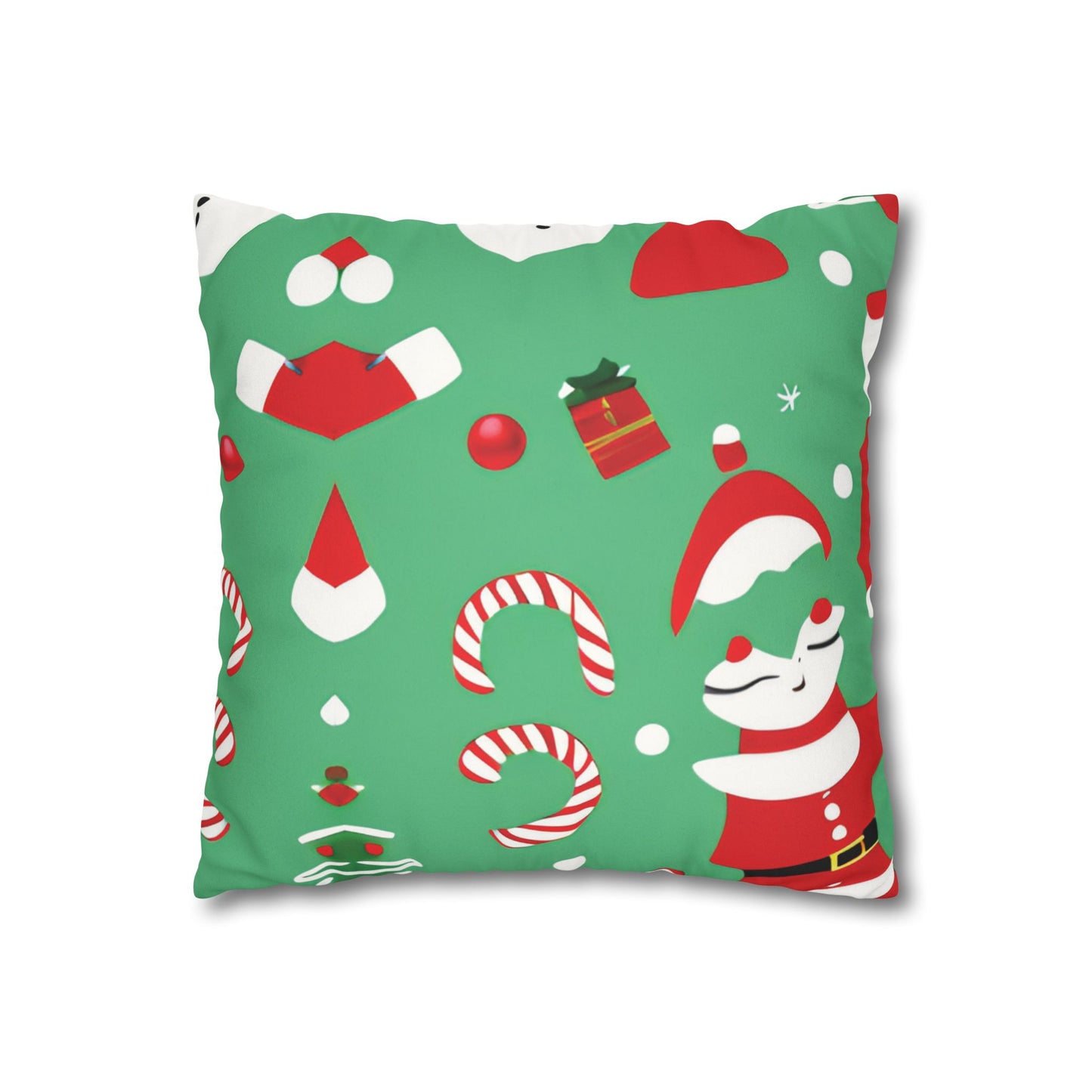Elegant Christmas Faux Suede Decorative Pillow Cover with Concealed Zipper