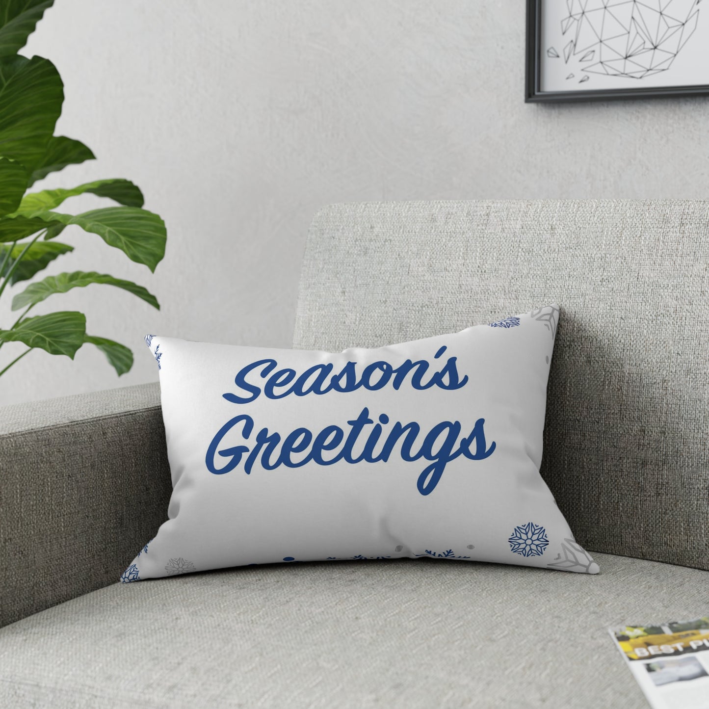Hoilday Broadcloth Pillow, White