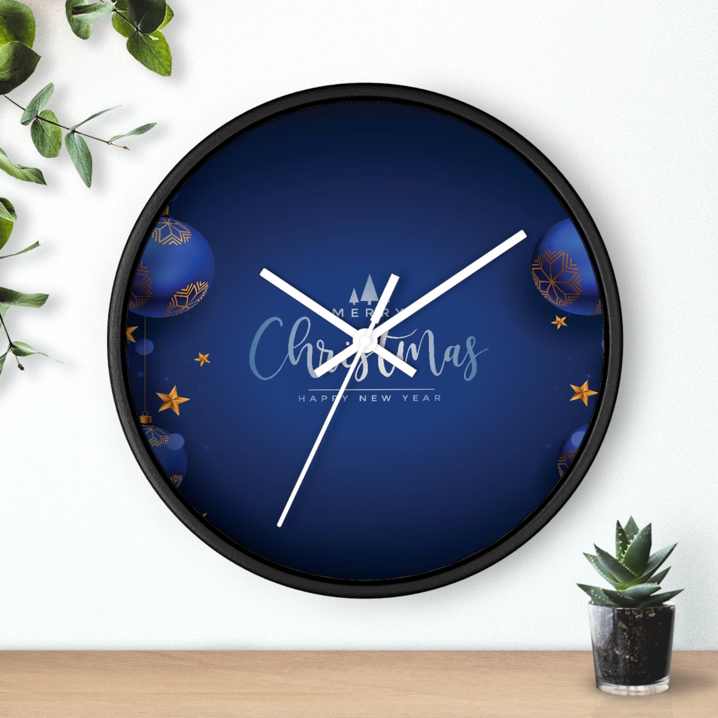 Dark Blue Wall Clock