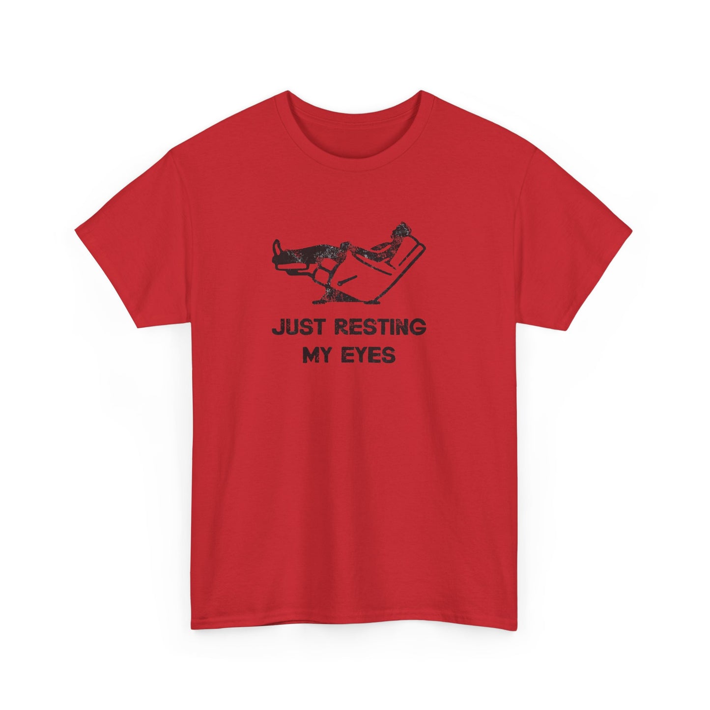 JUST RESTING MY EYES – Funny Dad Nap T-Shirt, Lazy Day Recliner Tee, Perfect Gift for Nappers