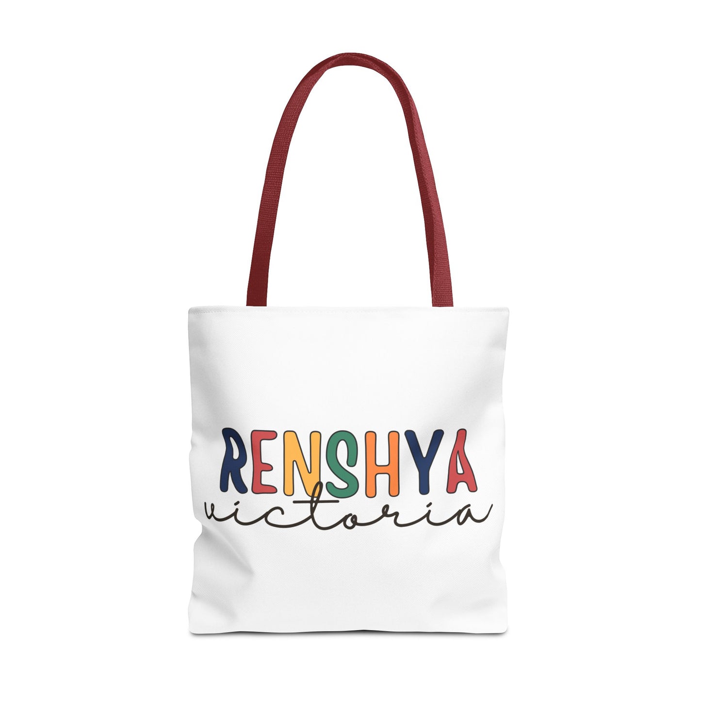 Personalized Name Tote Bag – Colorful Custom Design with Script Font