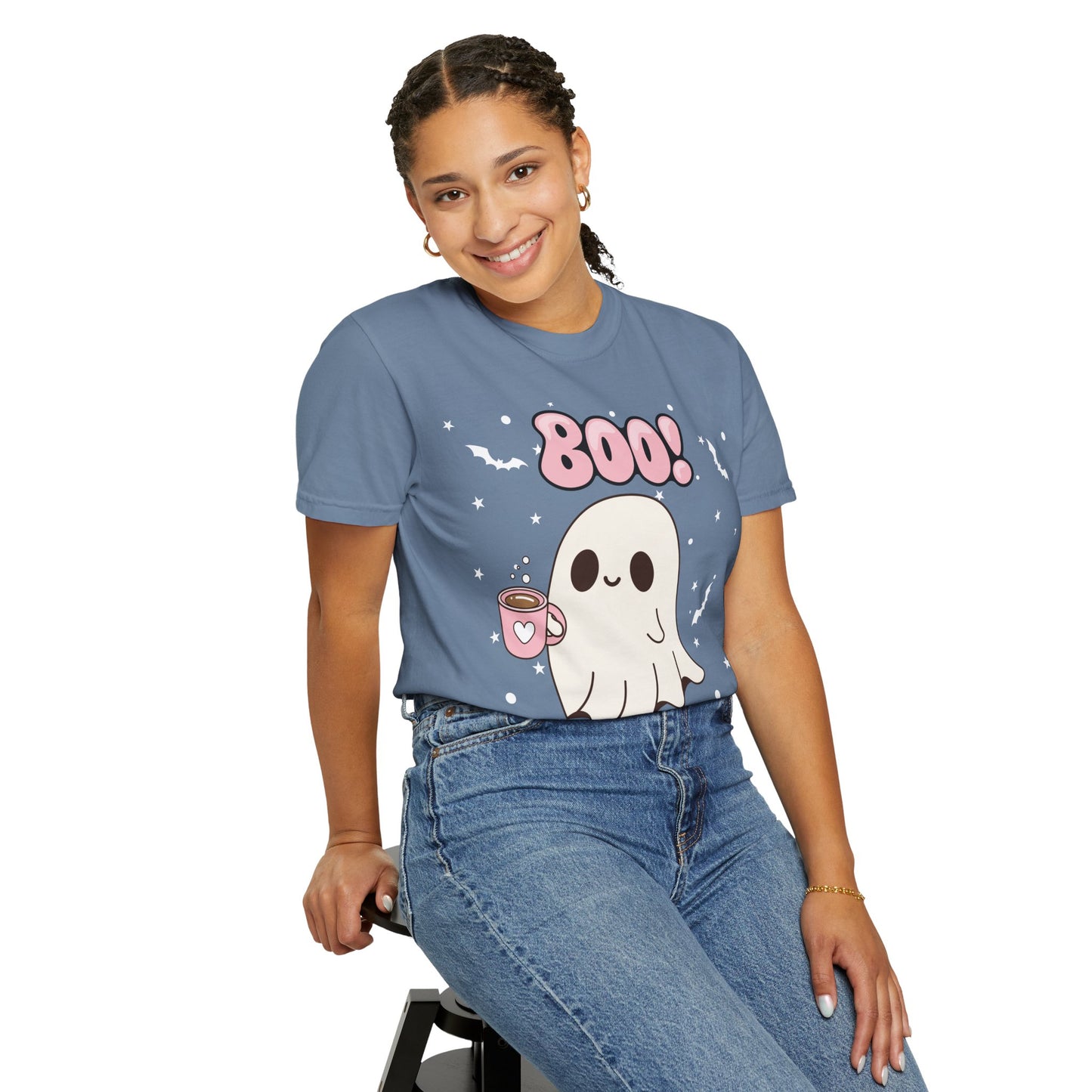 BOO Ghost Tee - Unisex Garment-Dyed T-shirt