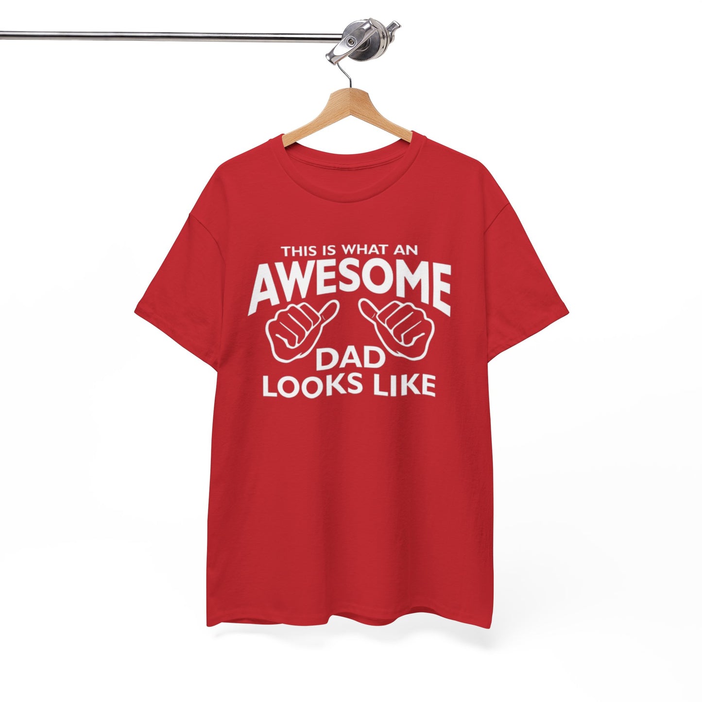 "Awesome Dad” – Father’s Day Gift, Unisex Heavy Cotton Tee
