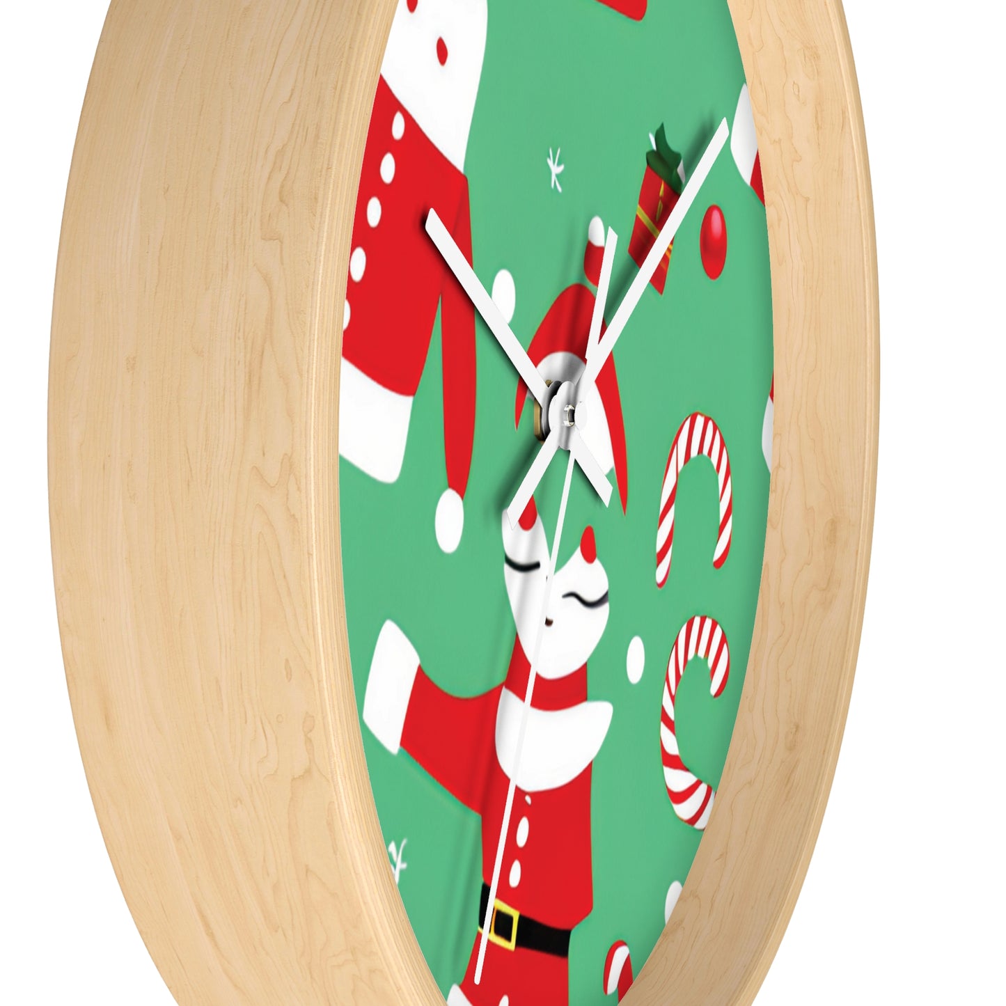 Green Christmas Wall Clock