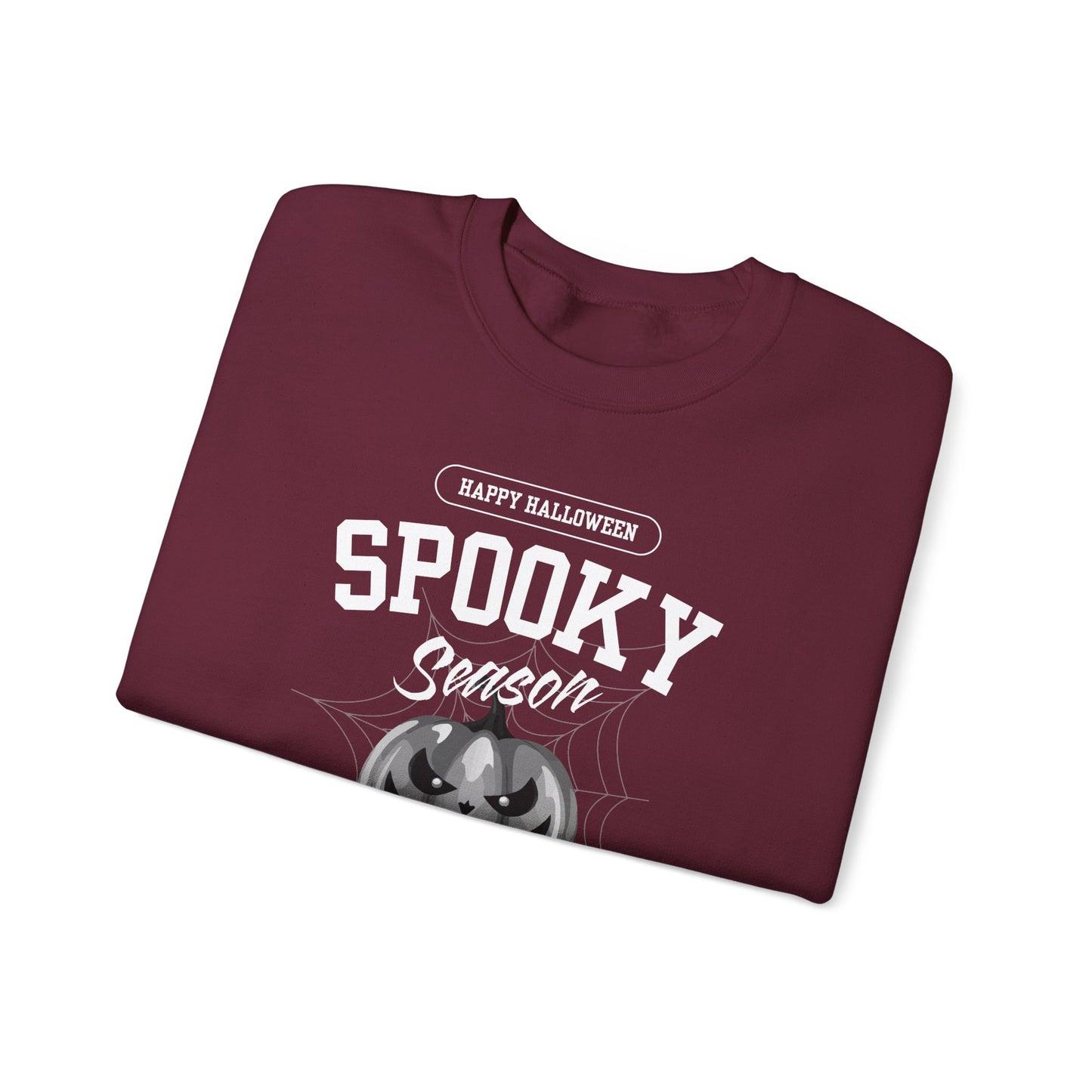 Spooky Season Halloween Sweatshirt – Creepy Cute Pumpkin Graphic Pullover for Fall