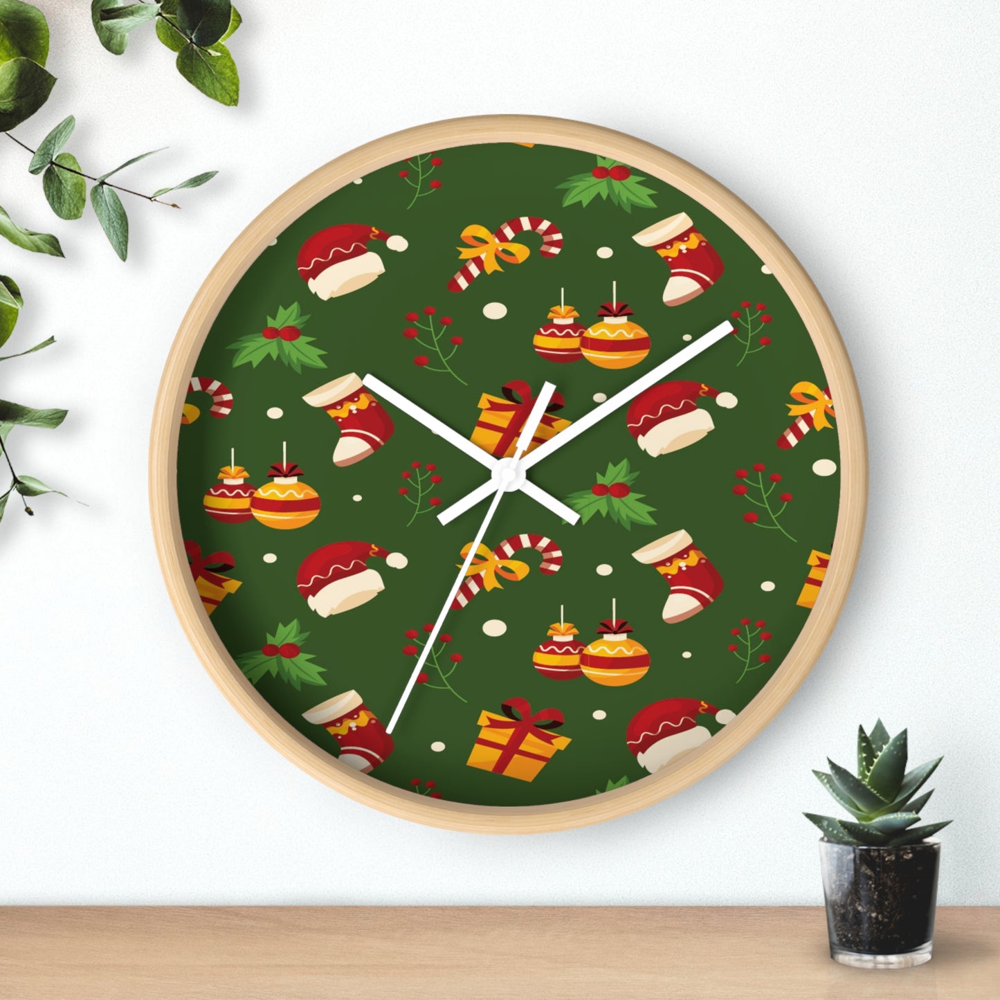 Dark Green Wall Clock