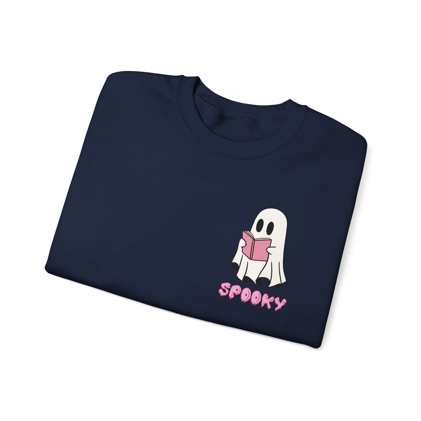 Spooky Bookworm Ghost Sweatshirt – Cozy Halloween Reads
