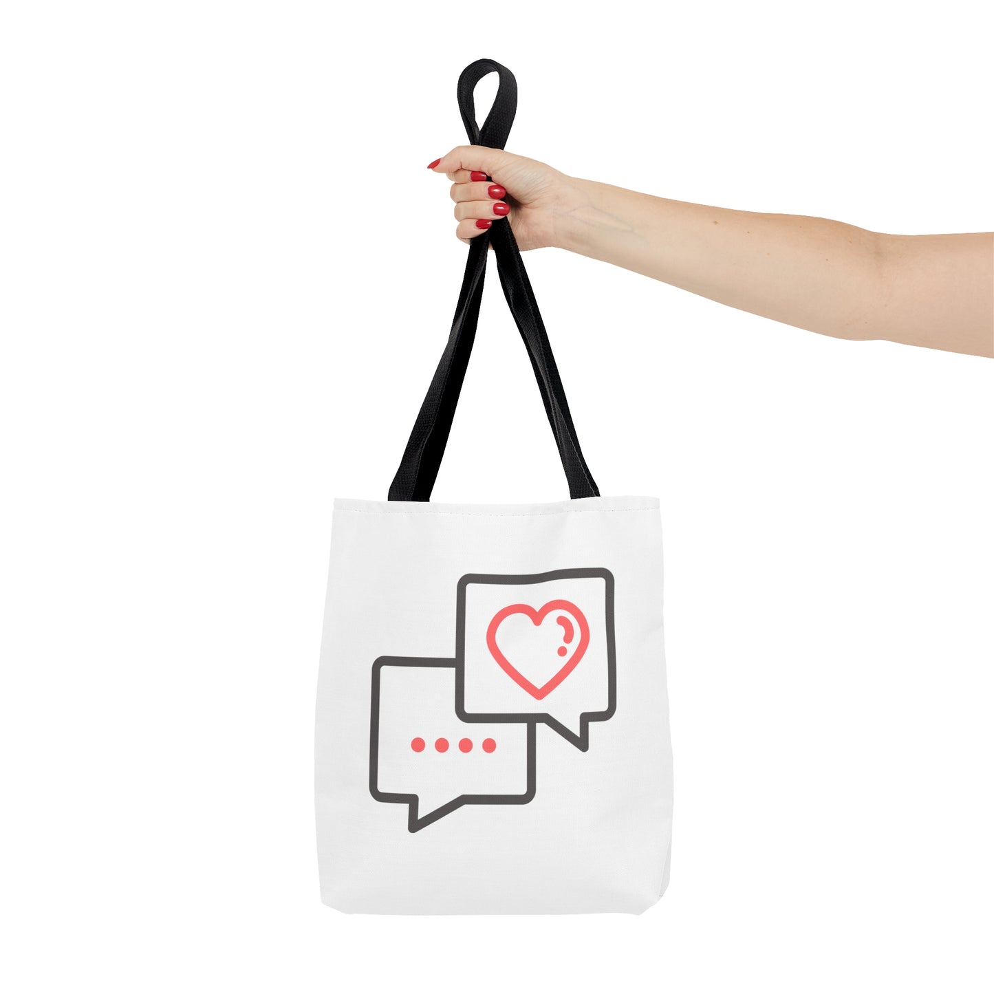 Messege from Heart Printed Tote Bag, Valentine's Tote Bag