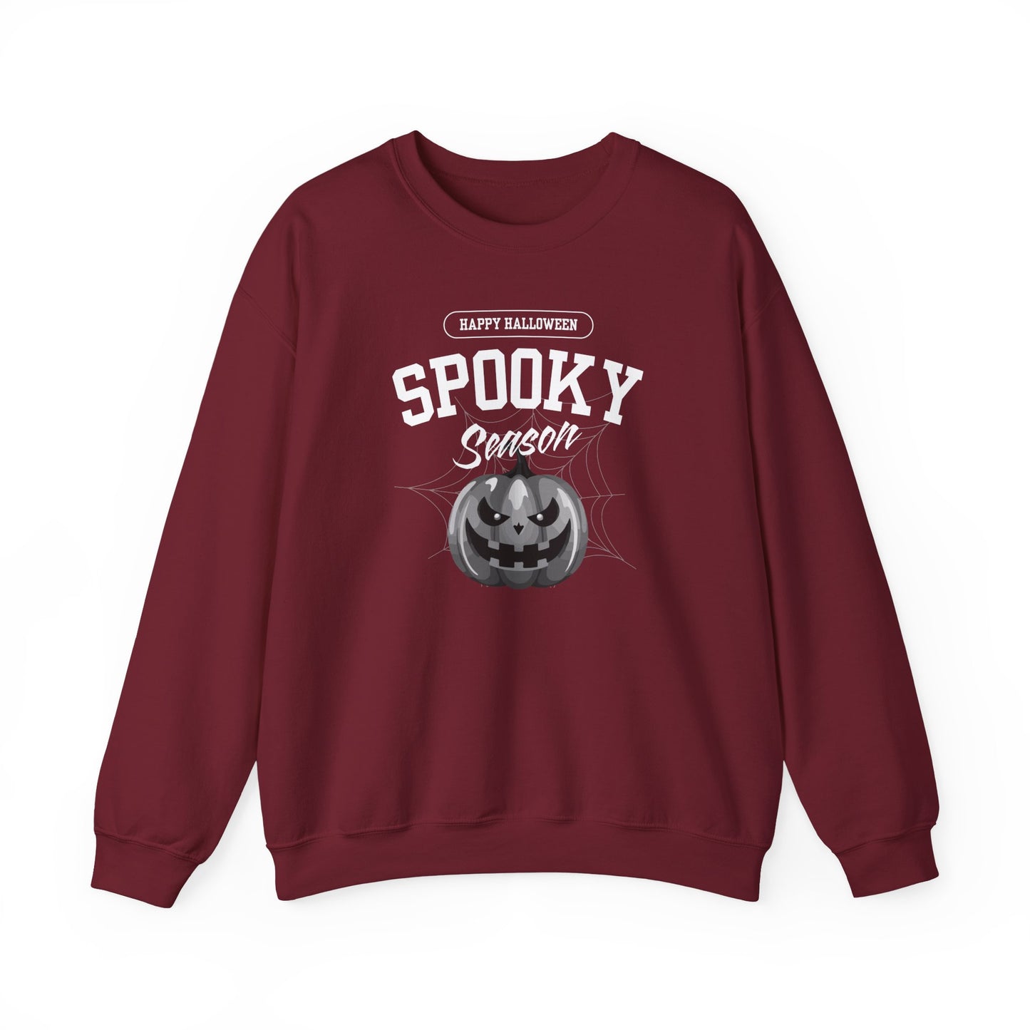 Spooky Season Halloween Sweatshirt – Creepy Cute Pumpkin Graphic Pullover for Fall