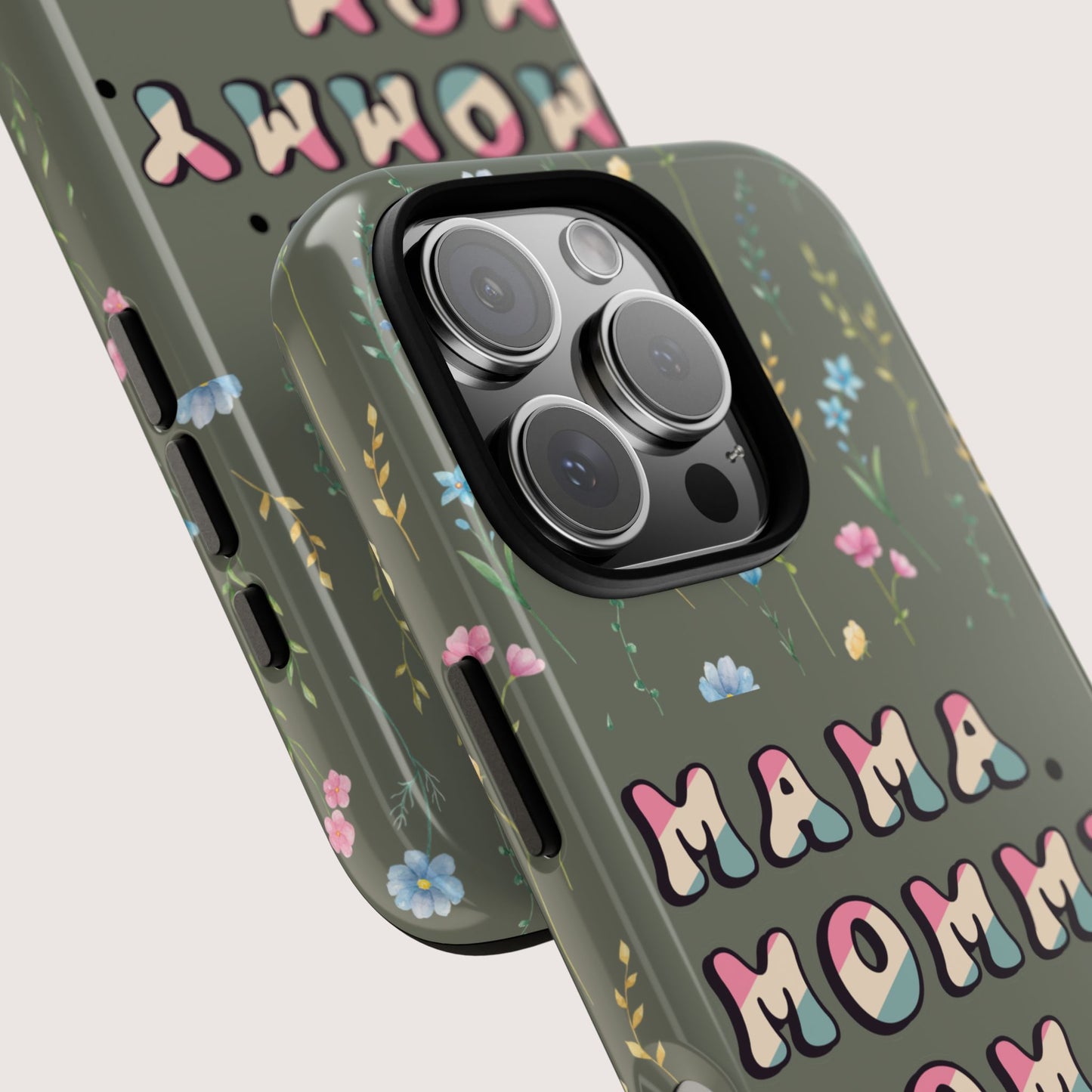 Green Tough iPhone Case for Moms – 'Mama Boss' Phone Cover | Perfect Gift for Mom, Mum, or Blessed Mommy