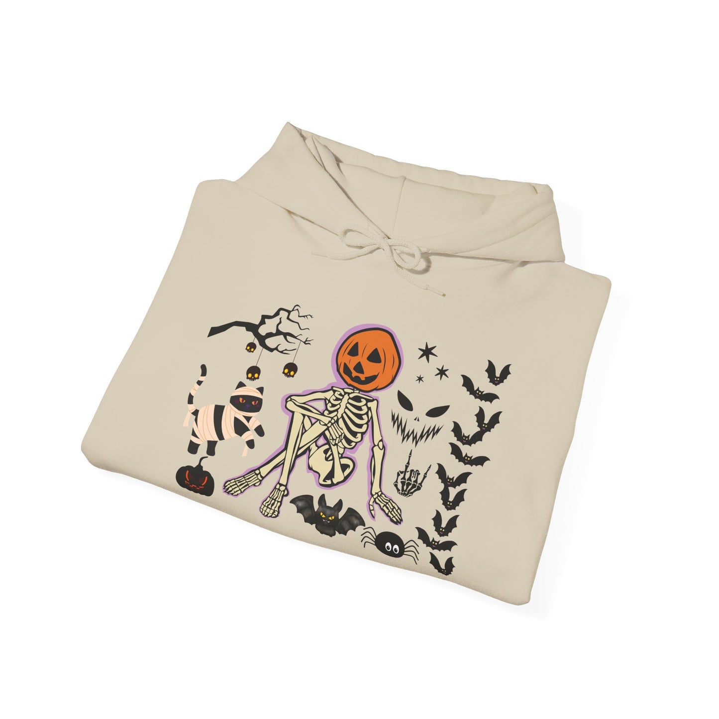 Pumpkin Skeleton Halloween Hoodie – Cute & Creepy Fall Sweatshirt