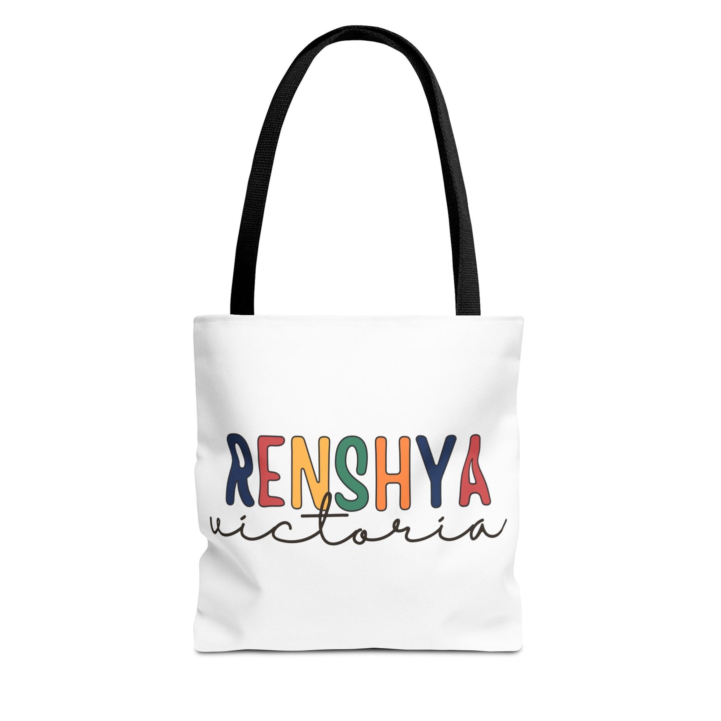 Personalized Name Tote Bag – Colorful Custom Design with Script Font