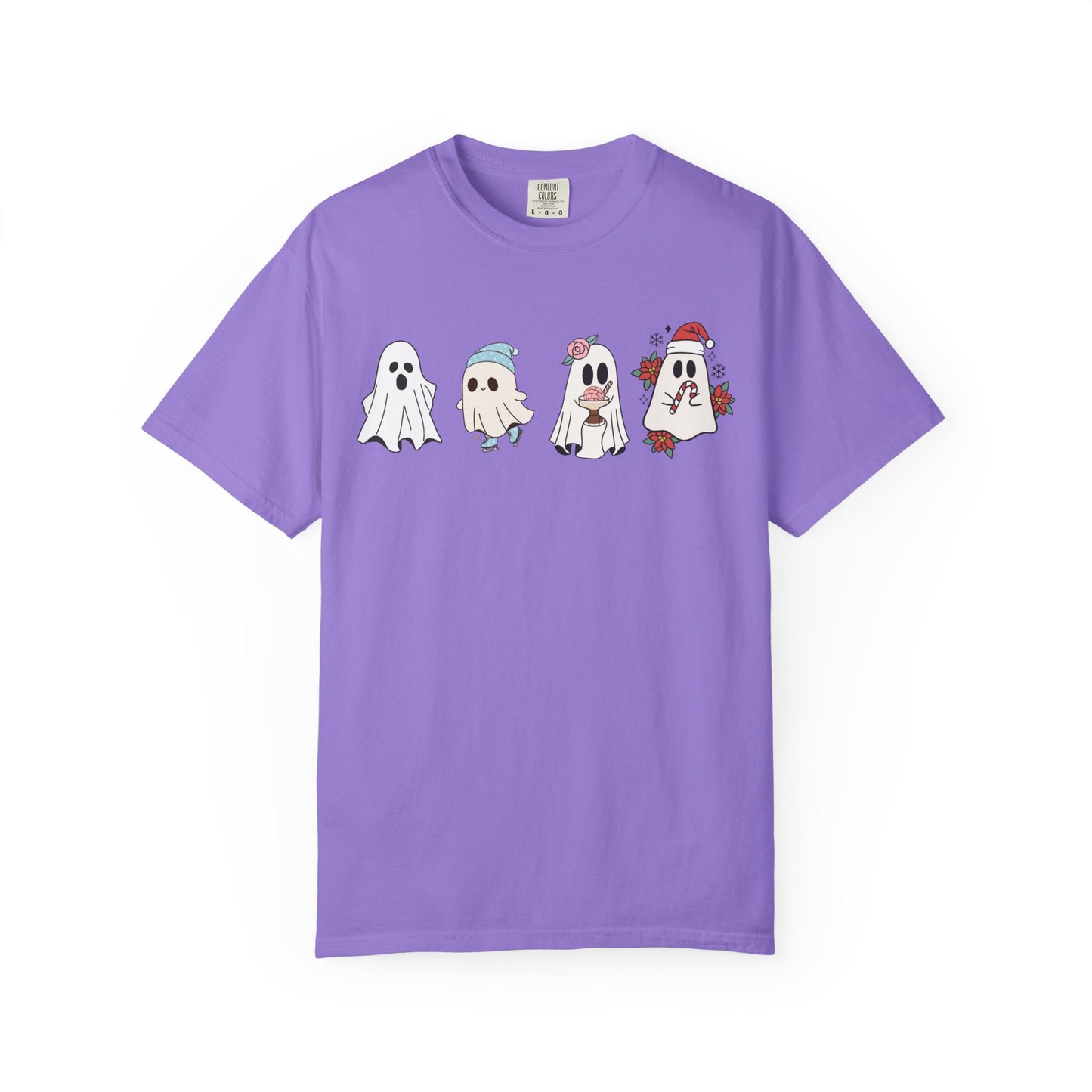 Halloween Ghost Comfort Colors Shirt, Spooky Season Tee, Halloween Cute Women Outfit, Halloween Gift, Halloween Ghost Tshirt
