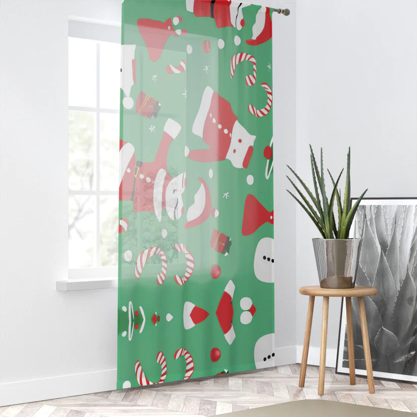 Christmas Window Curtains (1 Piece)