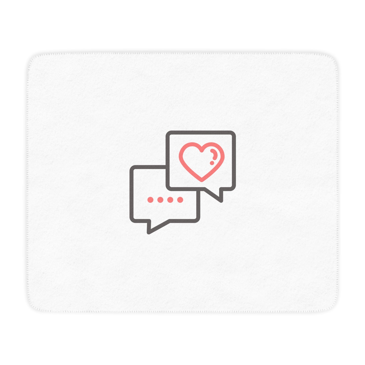 Love Printed Tan Sherpa Blanket for Couple