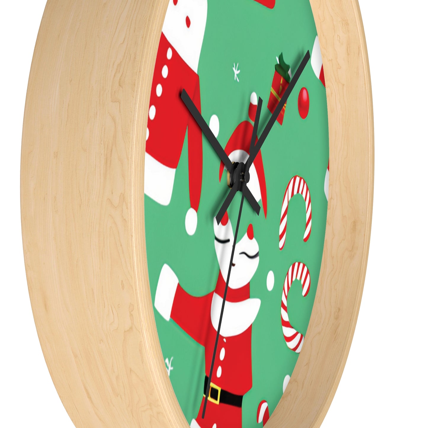 Green Christmas Wall Clock