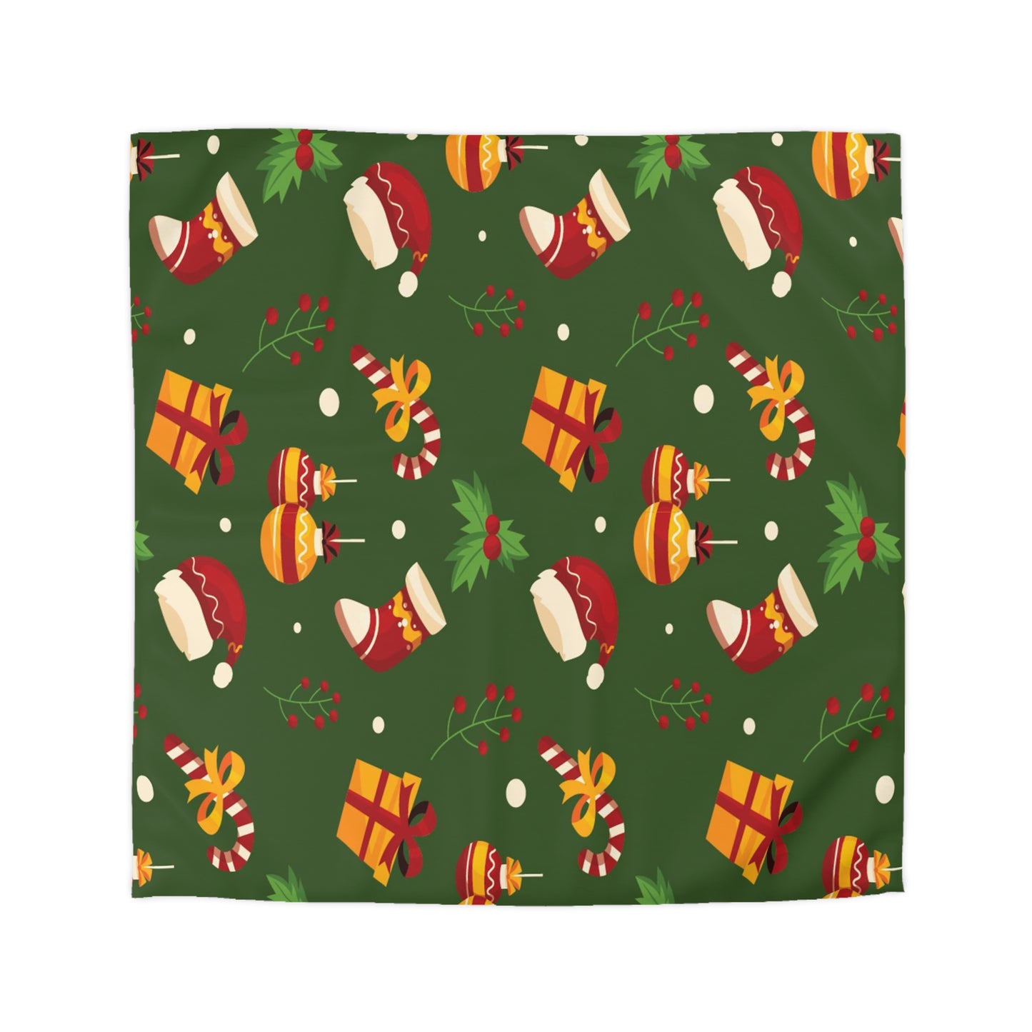 Dark Green Microfiber Duvet Cover