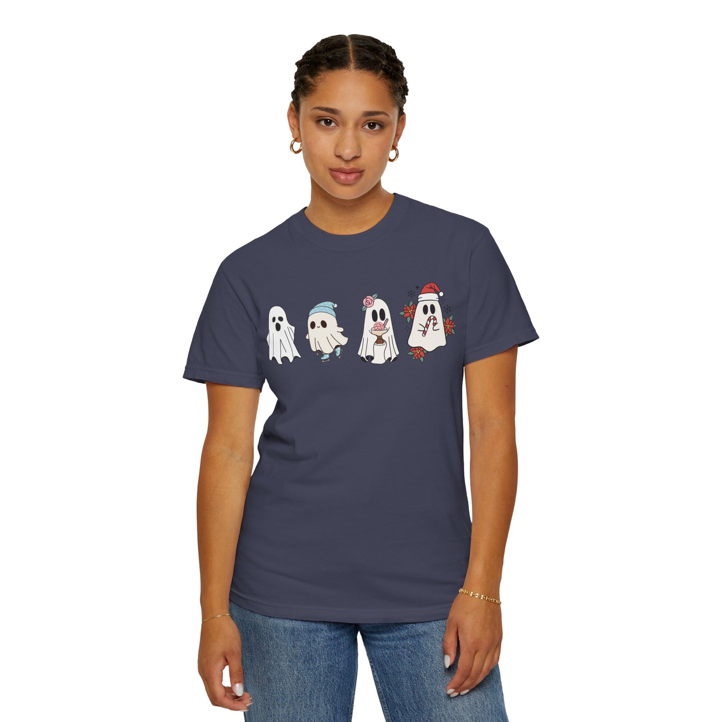 Halloween Ghost Comfort Colors Shirt, Spooky Season Tee, Halloween Cute Women Outfit, Halloween Gift, Halloween Ghost Tshirt