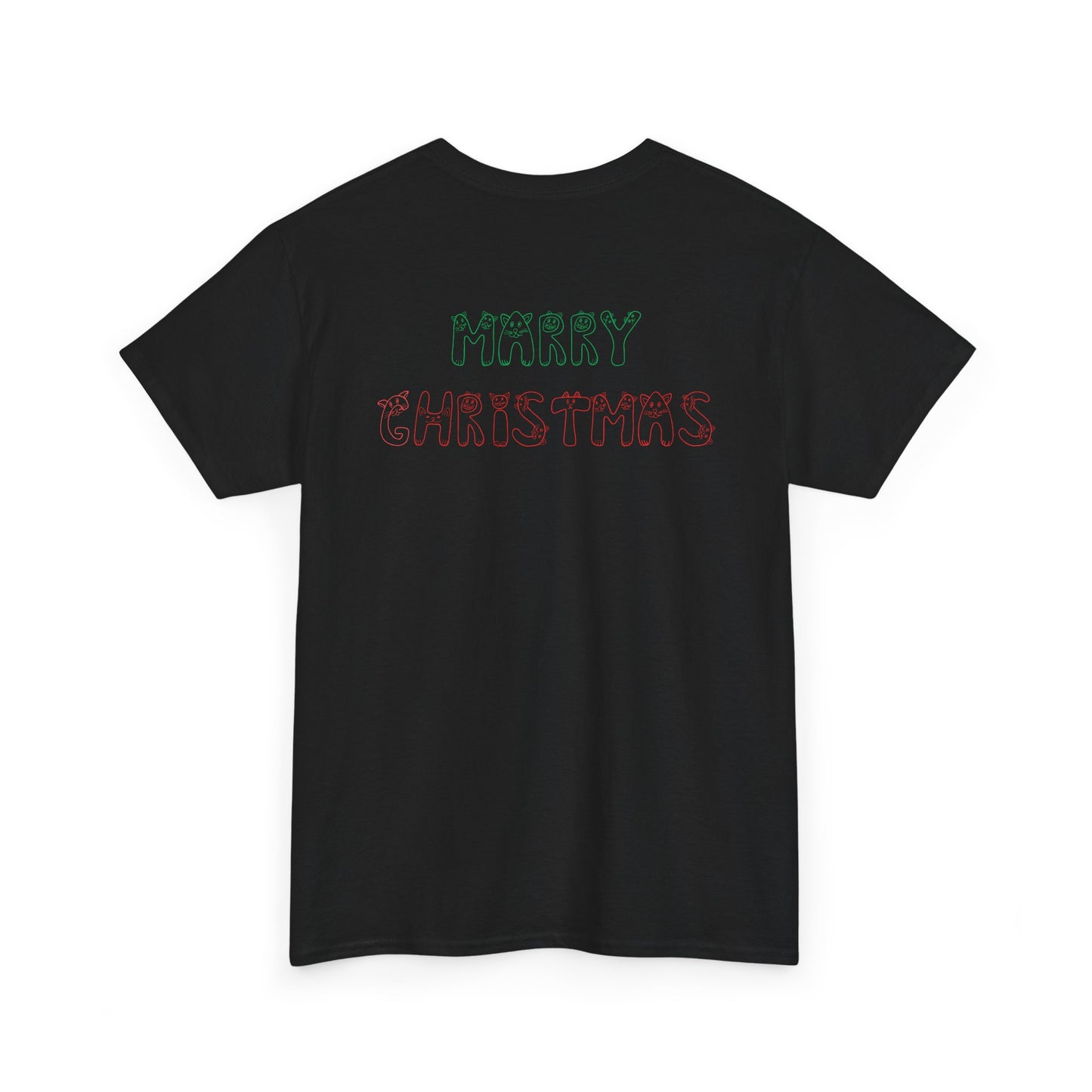 Merry Christmas with Tree Double Side Printed Tshirt for Her and Him, Christmas Tshirt for Her, Christmas Tshirt for Him