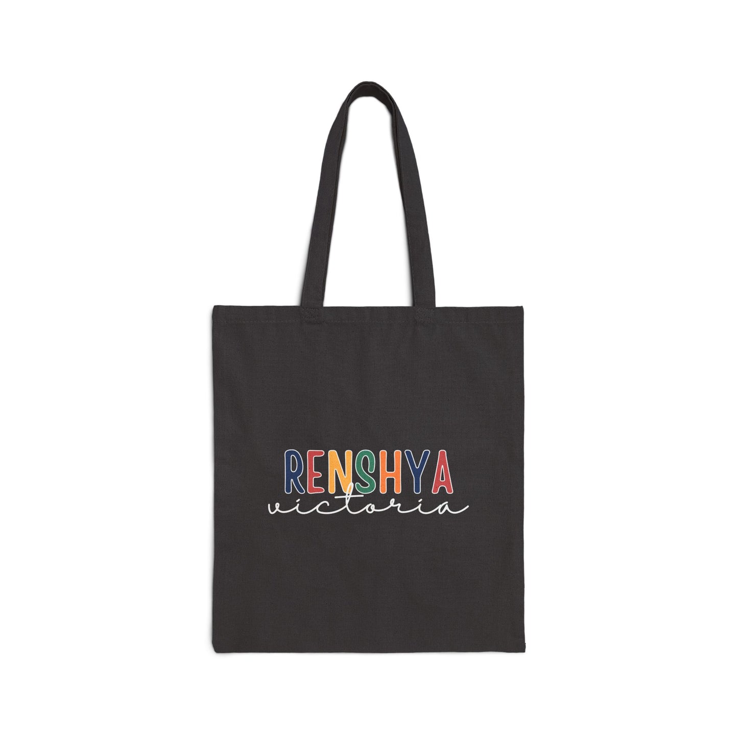 Personalized Cotton Canvas Tote Bag – custom name Design in Fun Typography