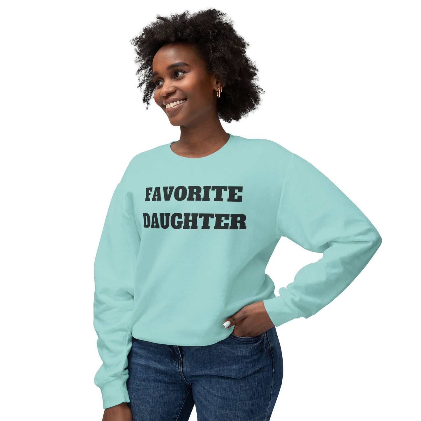 Favorite Daughter Text Graphic Crewneck Sweatshirt for Women