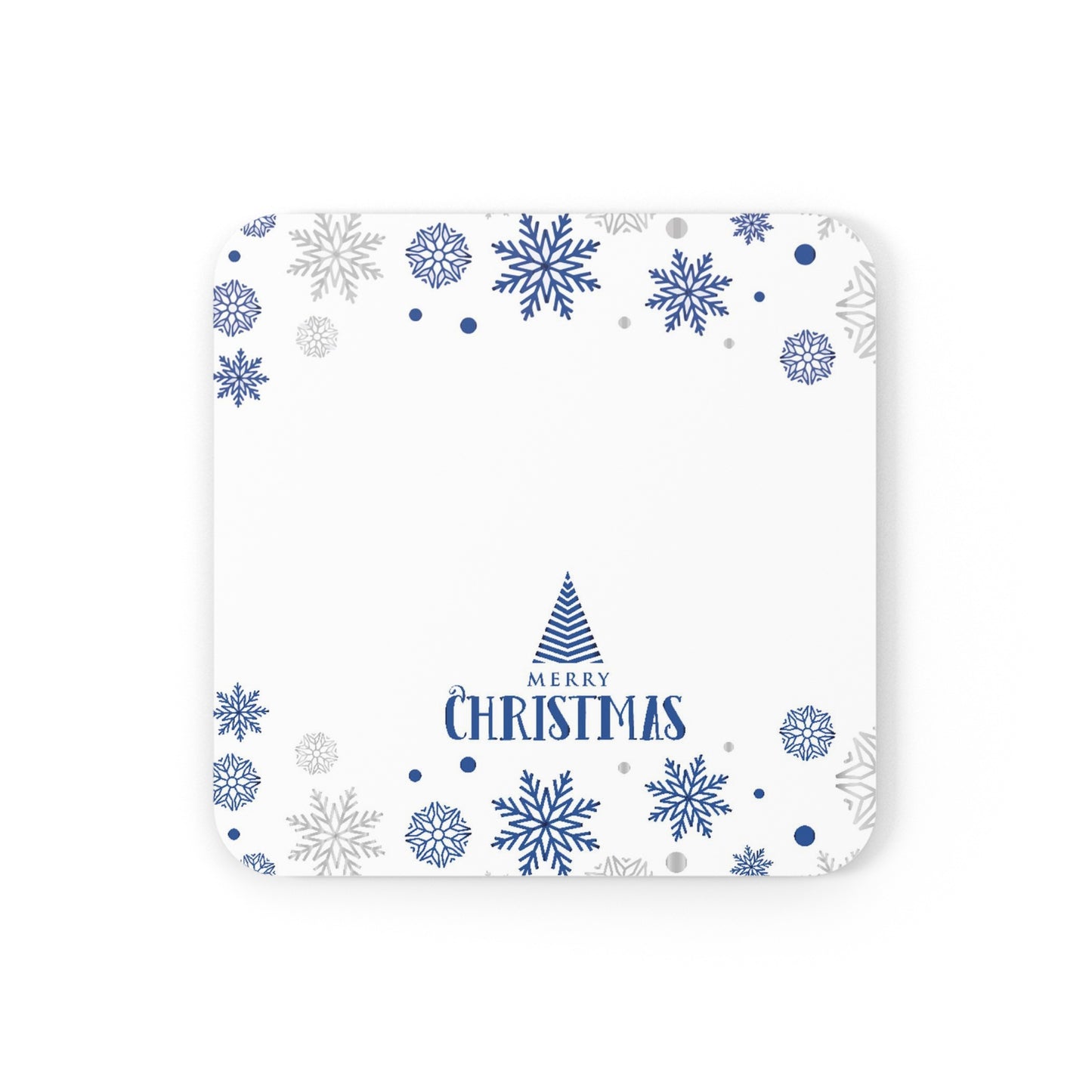 White Christmas Corkwood Coaster Set