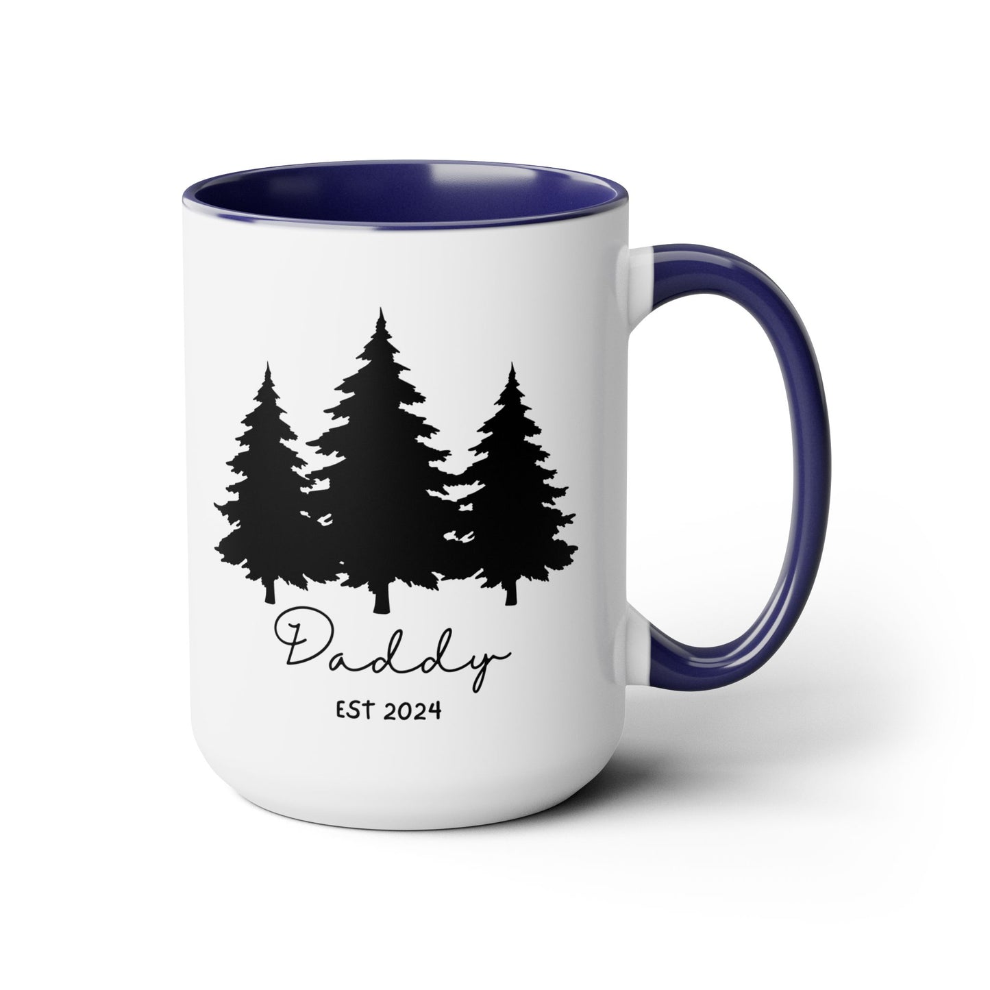 Daddy EST. 2024 Ceramic Coffee Mug – Personalized First-Time Dad Gift, 15oz