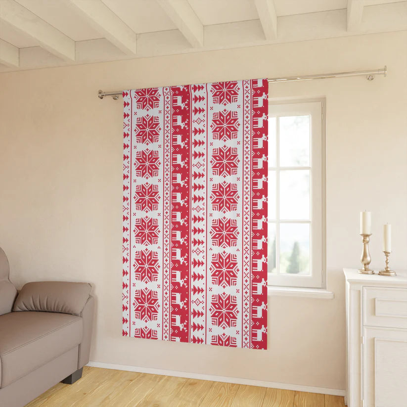 Christmas Window Curtains (1 Piece)