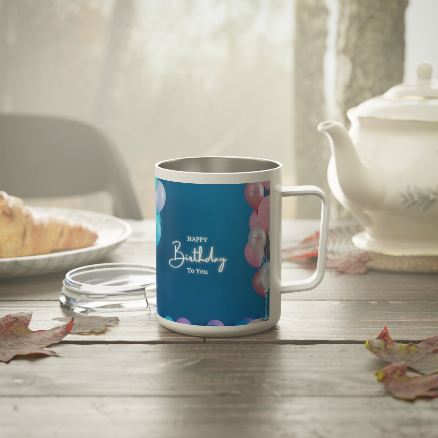 Birthday Insulated Coffee Mugs, 10oz, Blue, Birthday Coffee Mug