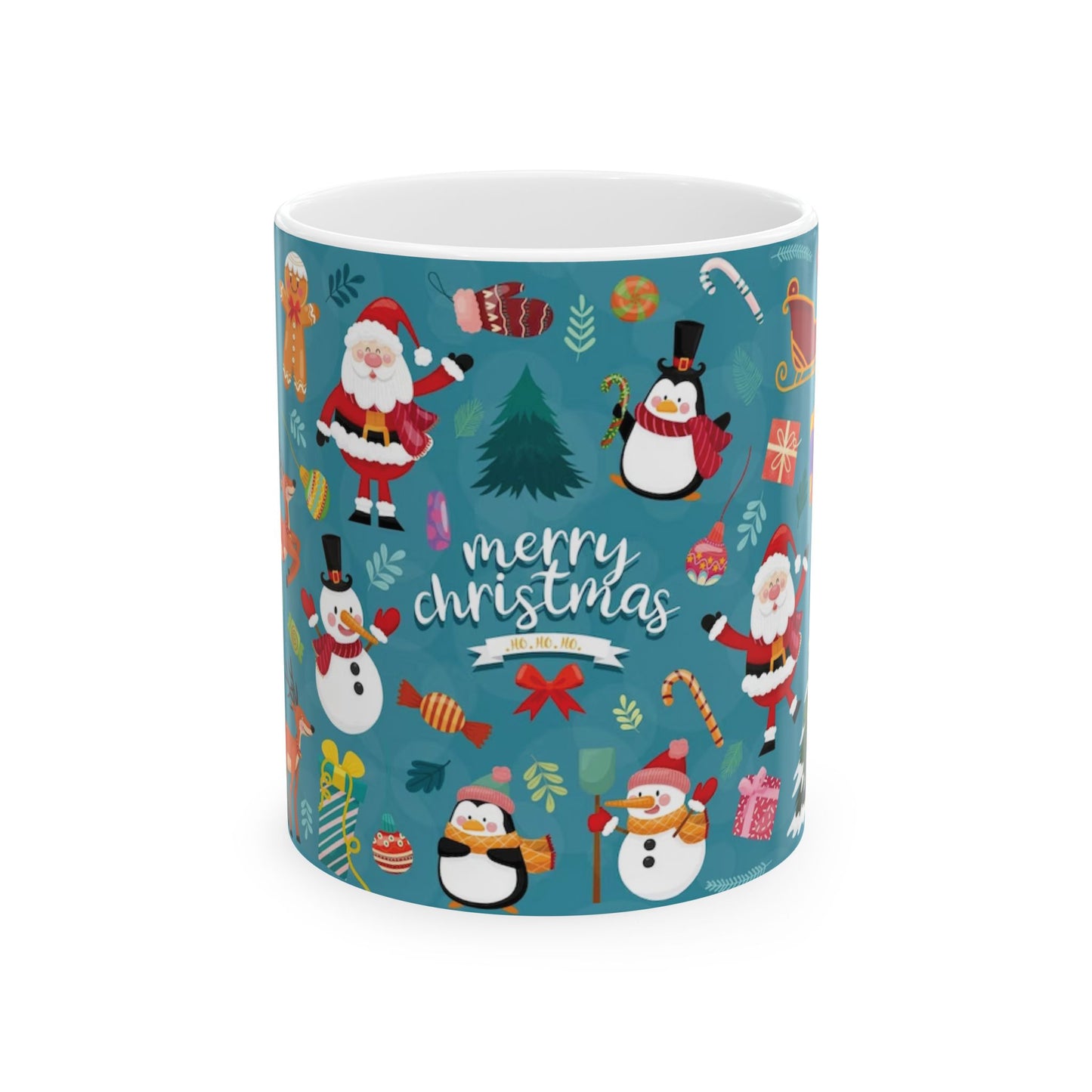 Christmas Ceramic Coffee Mug 11oz – Festive Hot Drink Cup