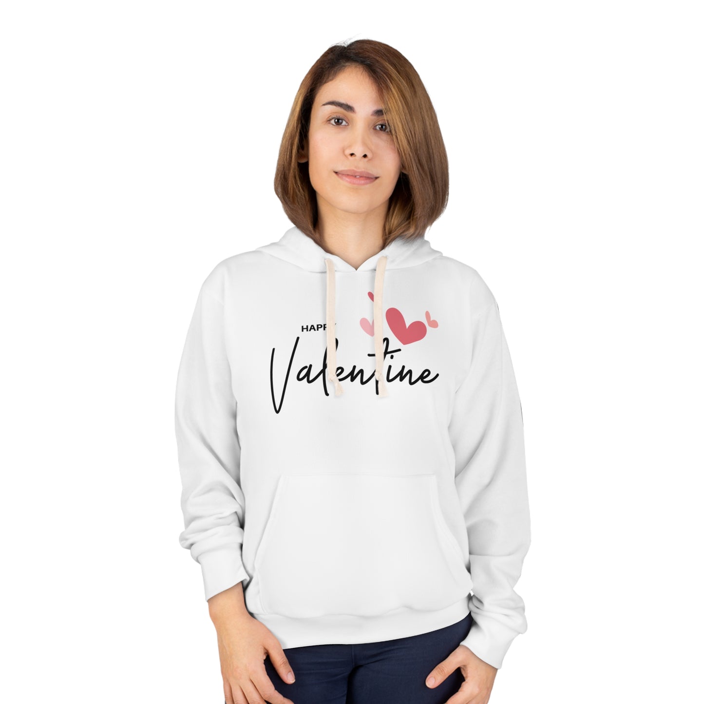 Valentine's Hoodie, Unisex Pullover Hoodie with Valentine's Day Print, Valentine's Gift