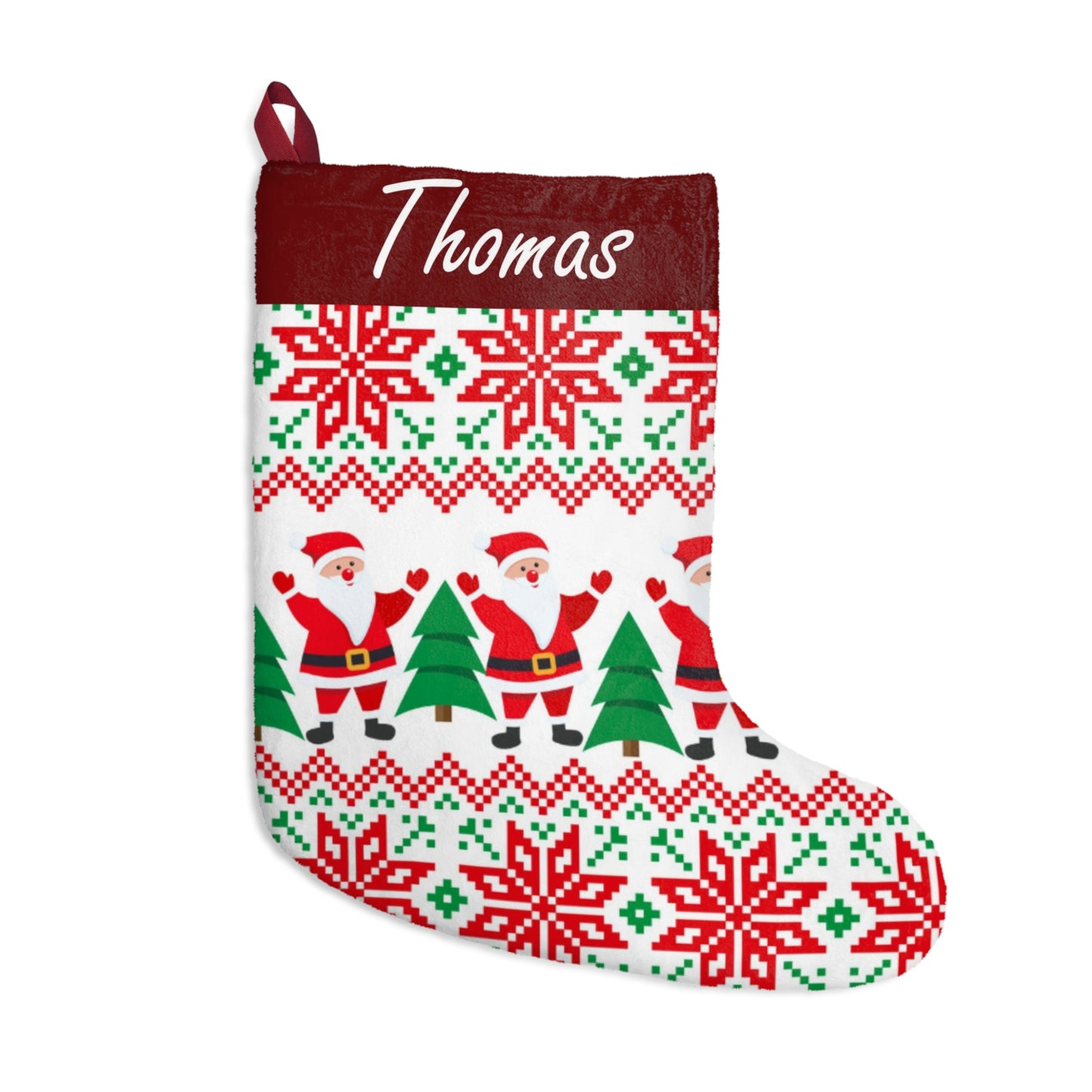 Personalized Holiday Stocking ā Add Any Name for a Special Touch