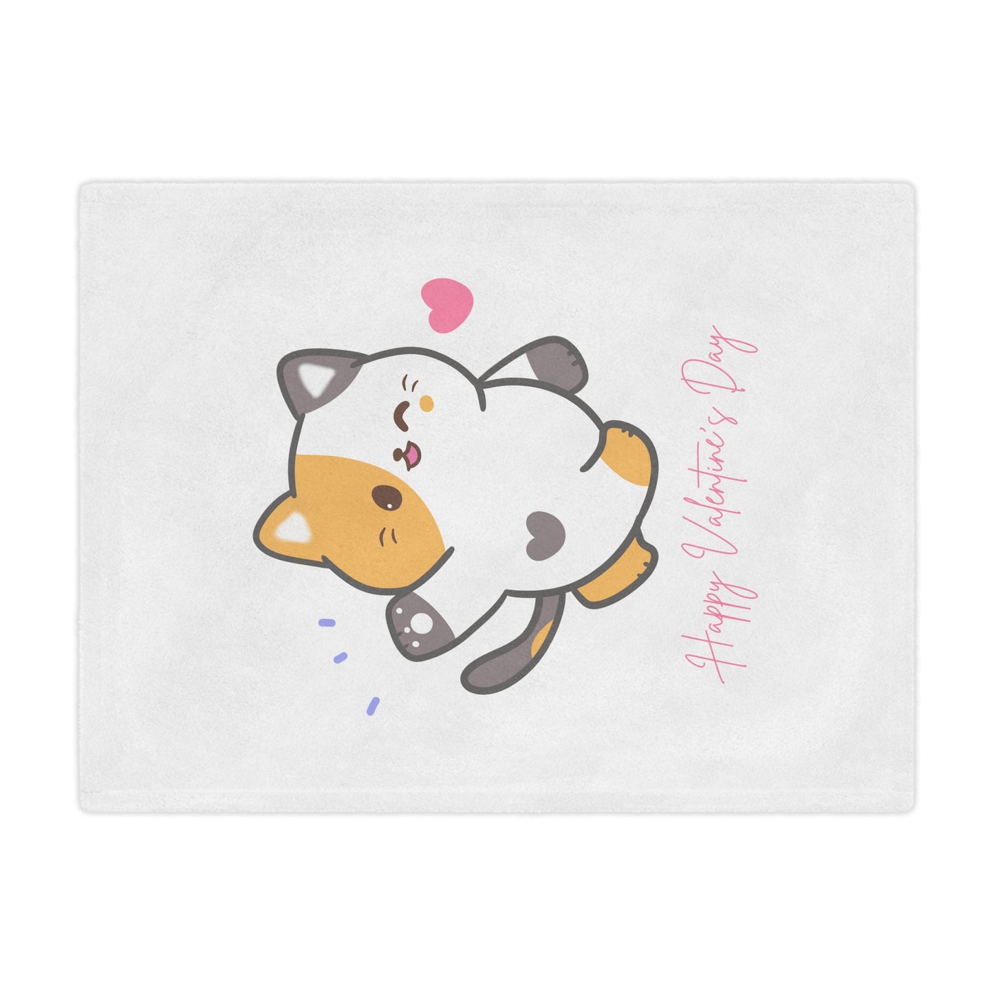 Happy Valentine Day Minky Blanket for Valentine