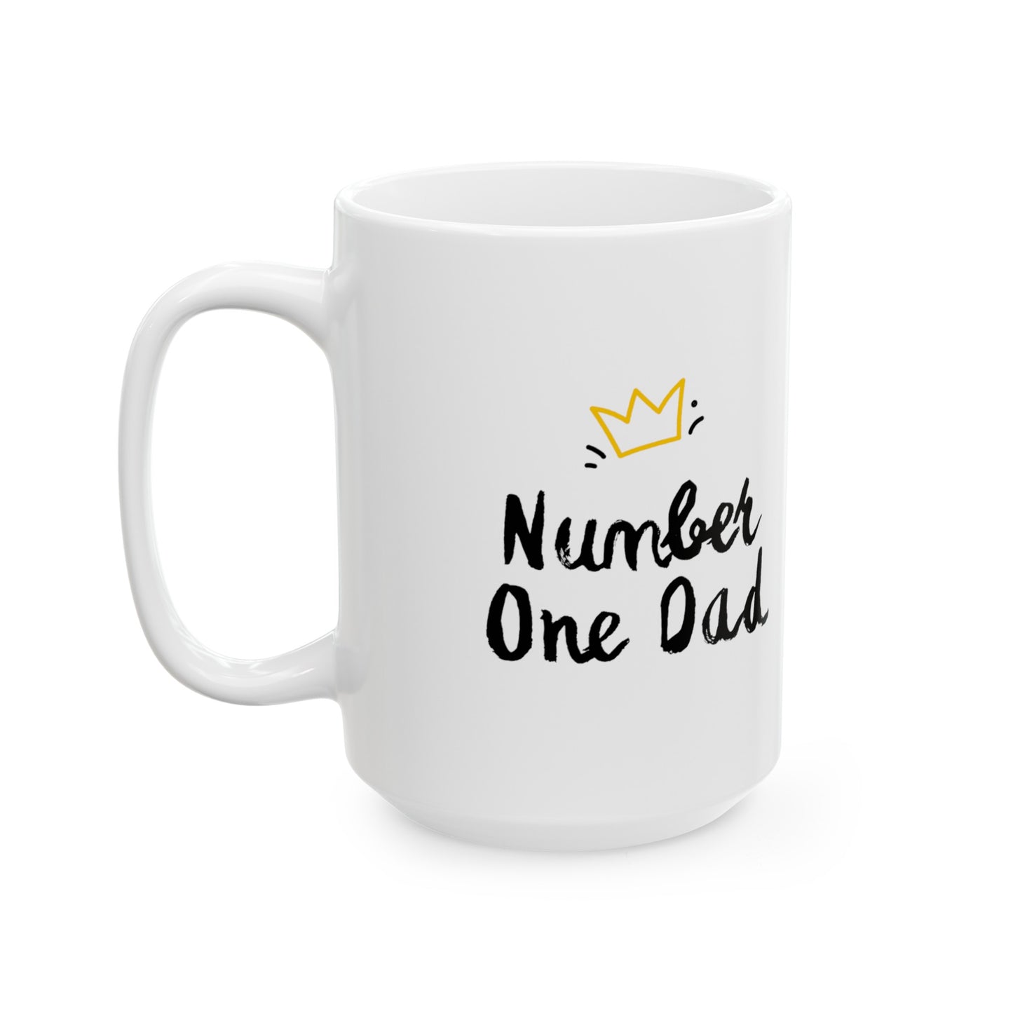 Number One Dad Printed Ceramic Mug, (11oz, 15oz)