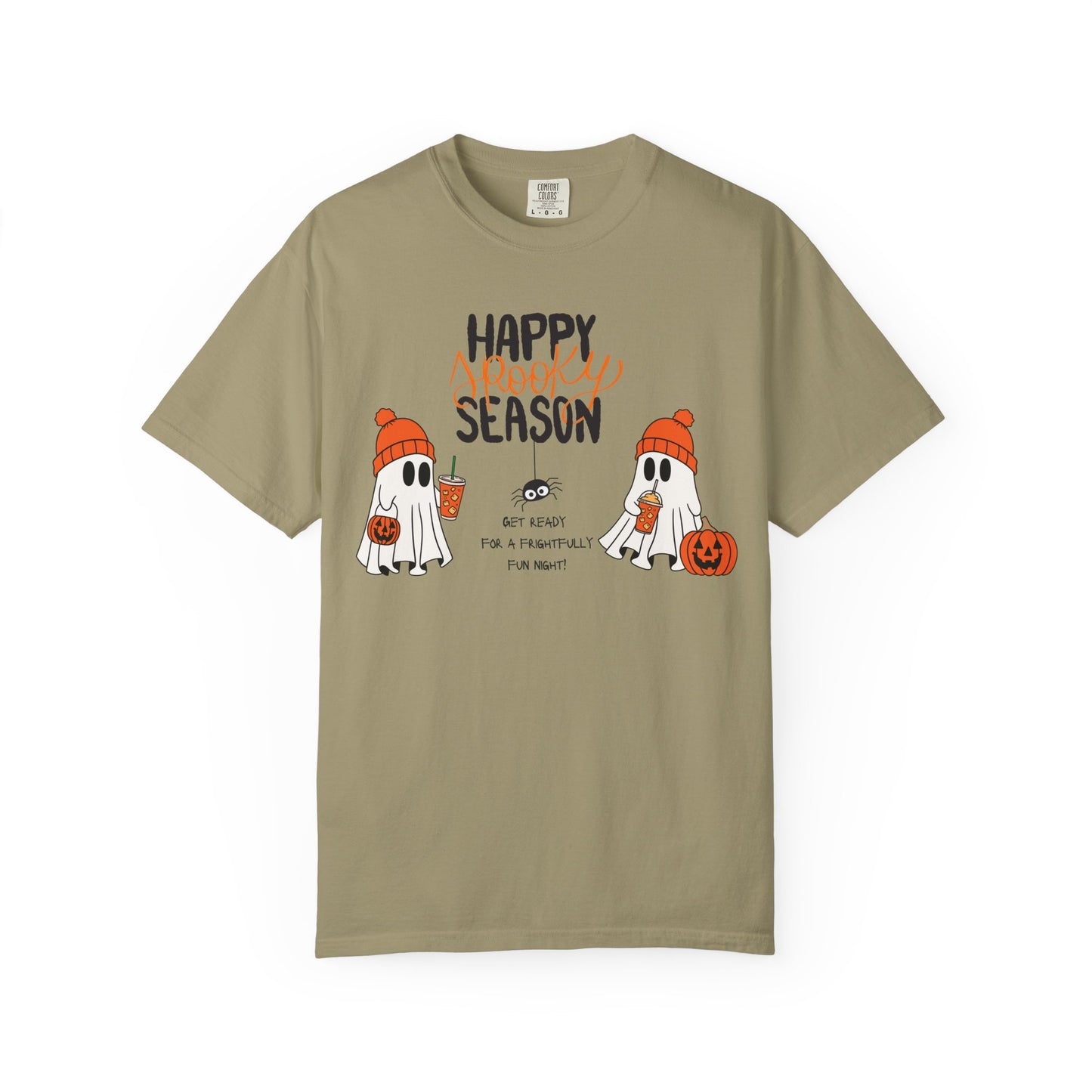 Spooky Season Ghosts Tee – Cozy Drinks & Chilling Vibes!