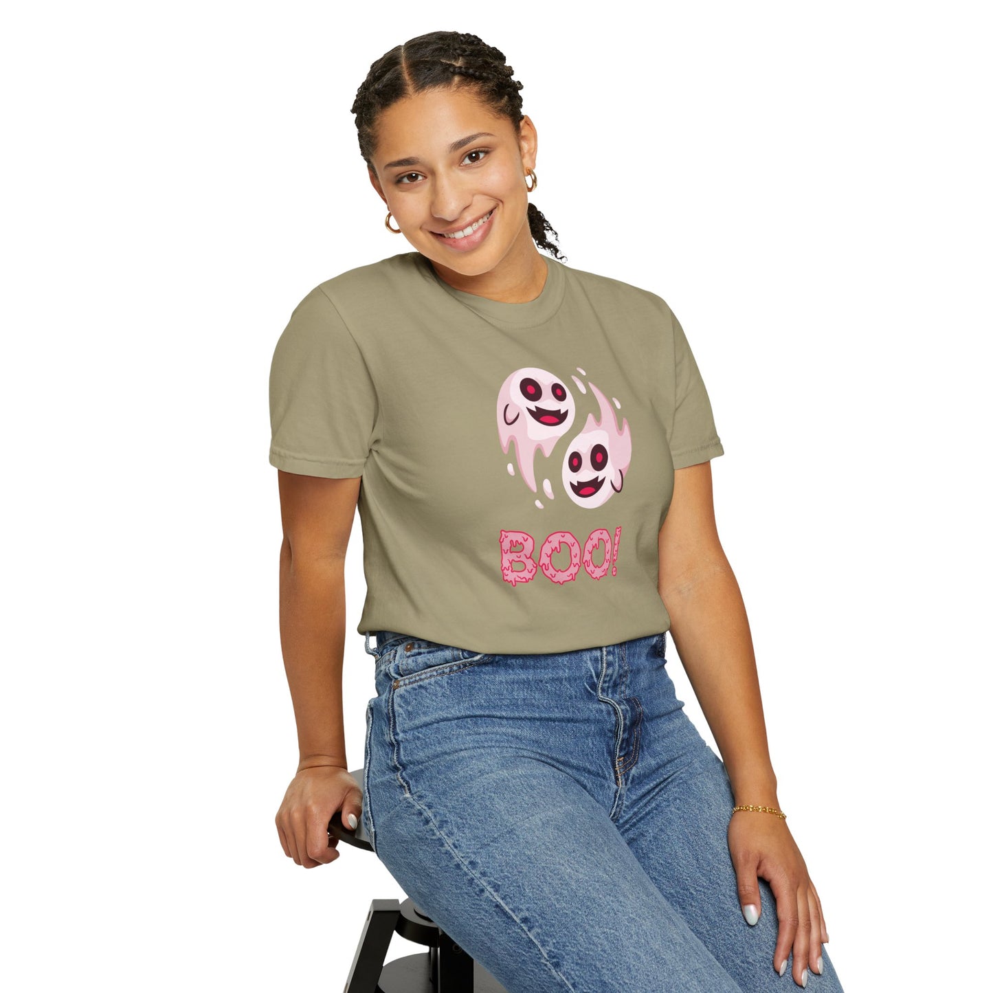 BOO! Double Ghost Tee – Pink Eyed Fright Delight tshirt