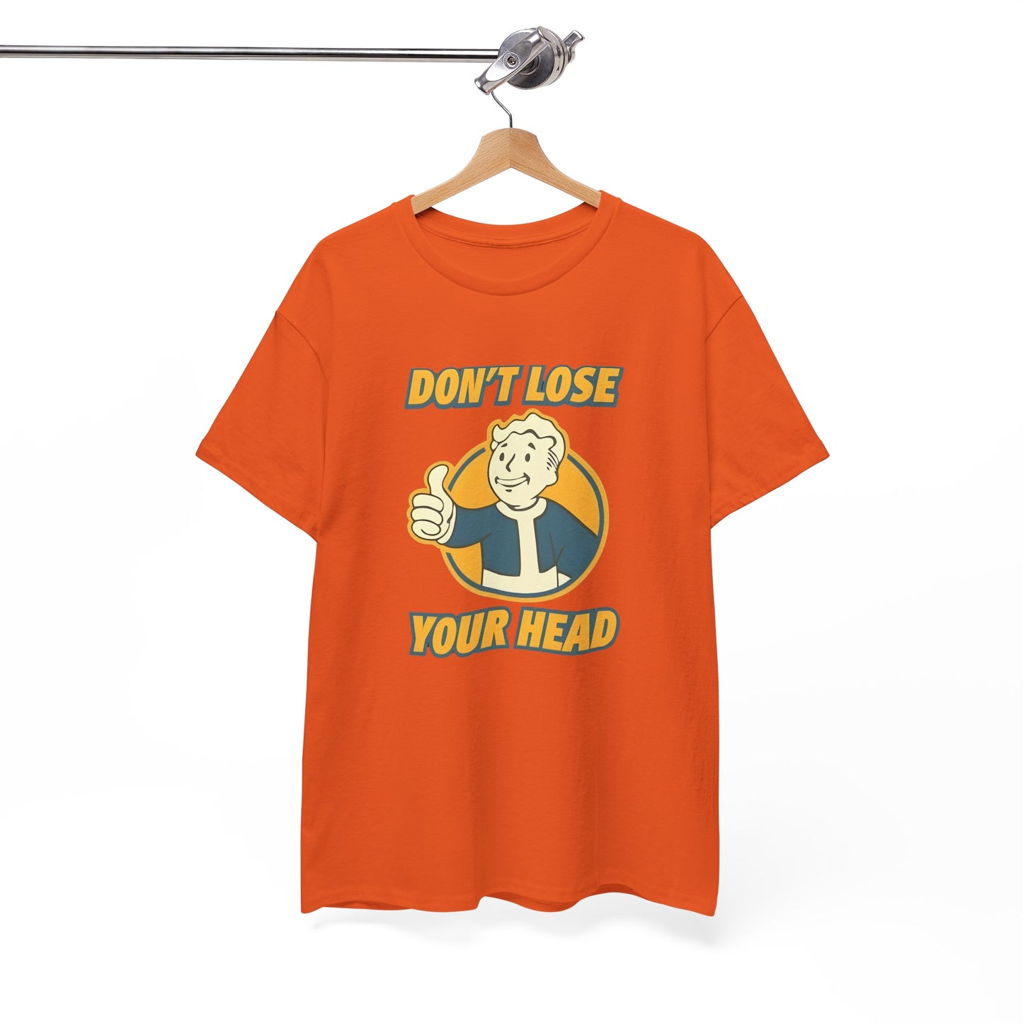 Fallout Vault Boy T-Shirt – “Don’t Lose Your Head” Graphic Tee, Gamer Shirt