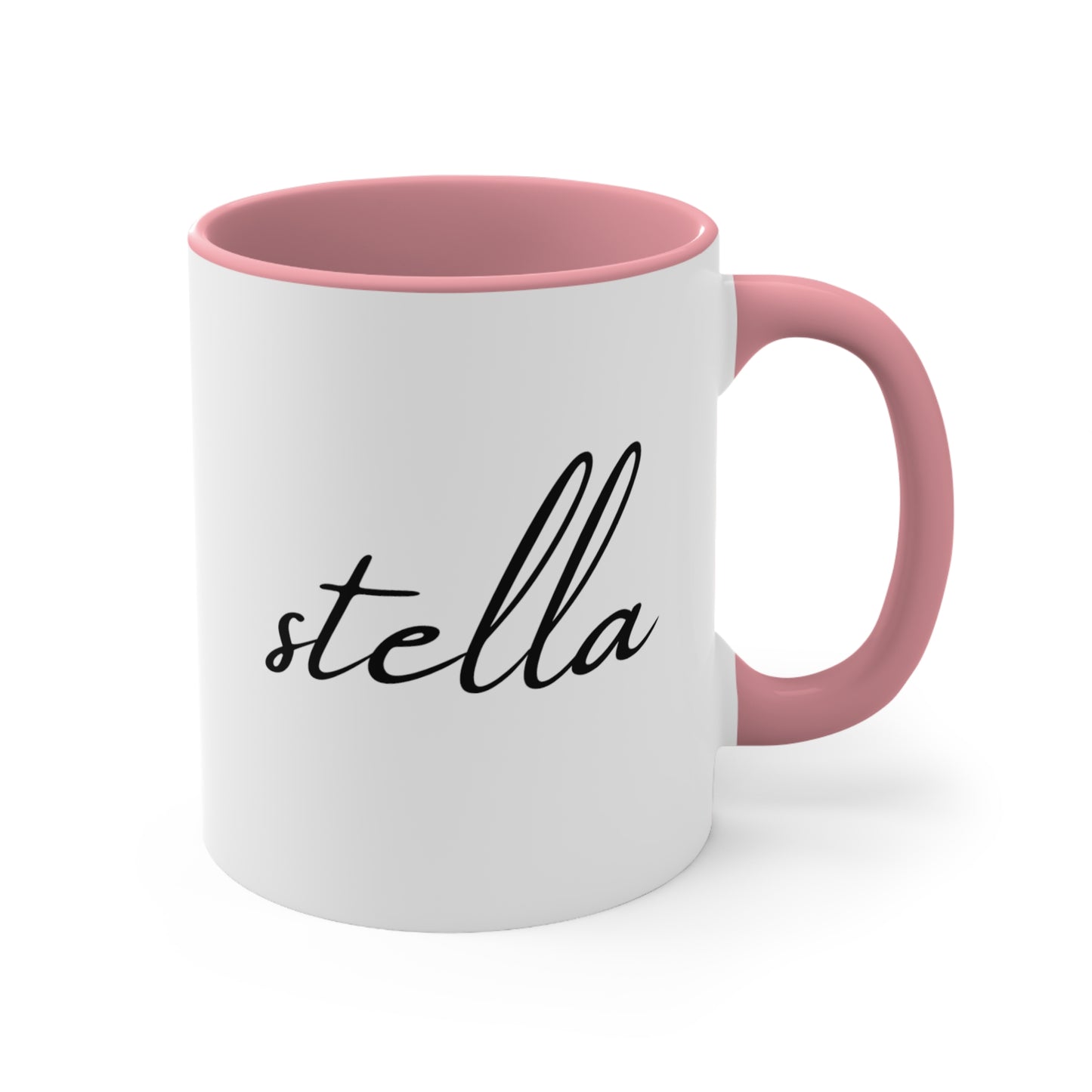 Stella Printed Custom Name Accent Coffee Mug, 11oz, Gift for Her
