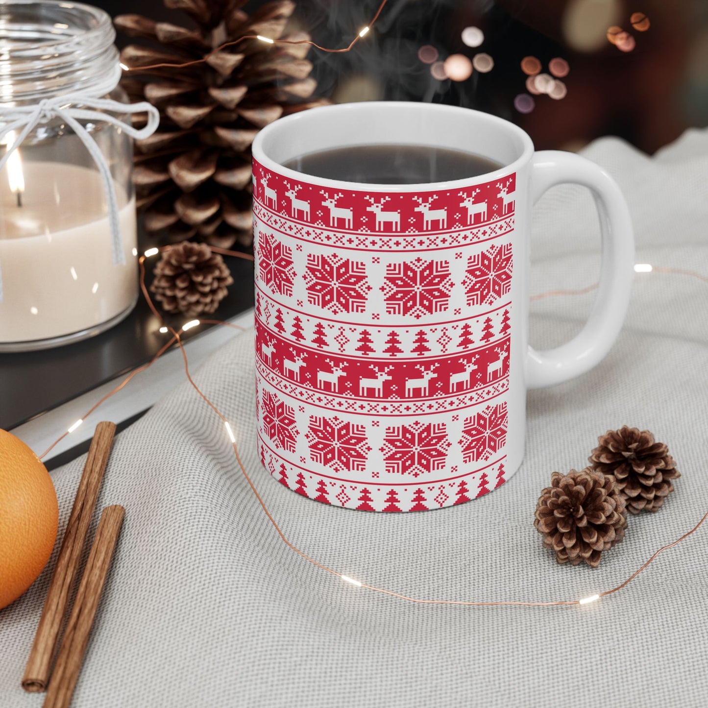 Christmas Ceramic Mug 11oz – Festive Holiday Coffee Cup