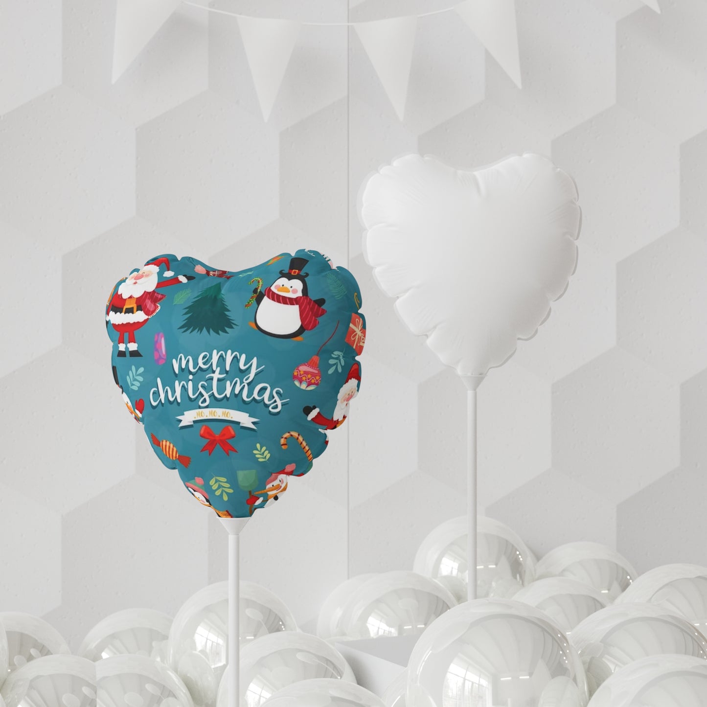 Christmas Balloon (Round and Heart-shaped), 11"