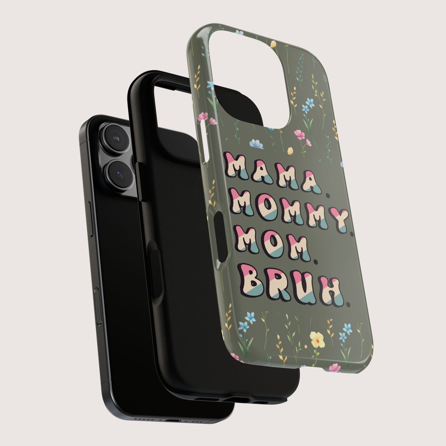 Green Tough iPhone Case for Moms – 'Mama Boss' Phone Cover | Perfect Gift for Mom, Mum, or Blessed Mommy