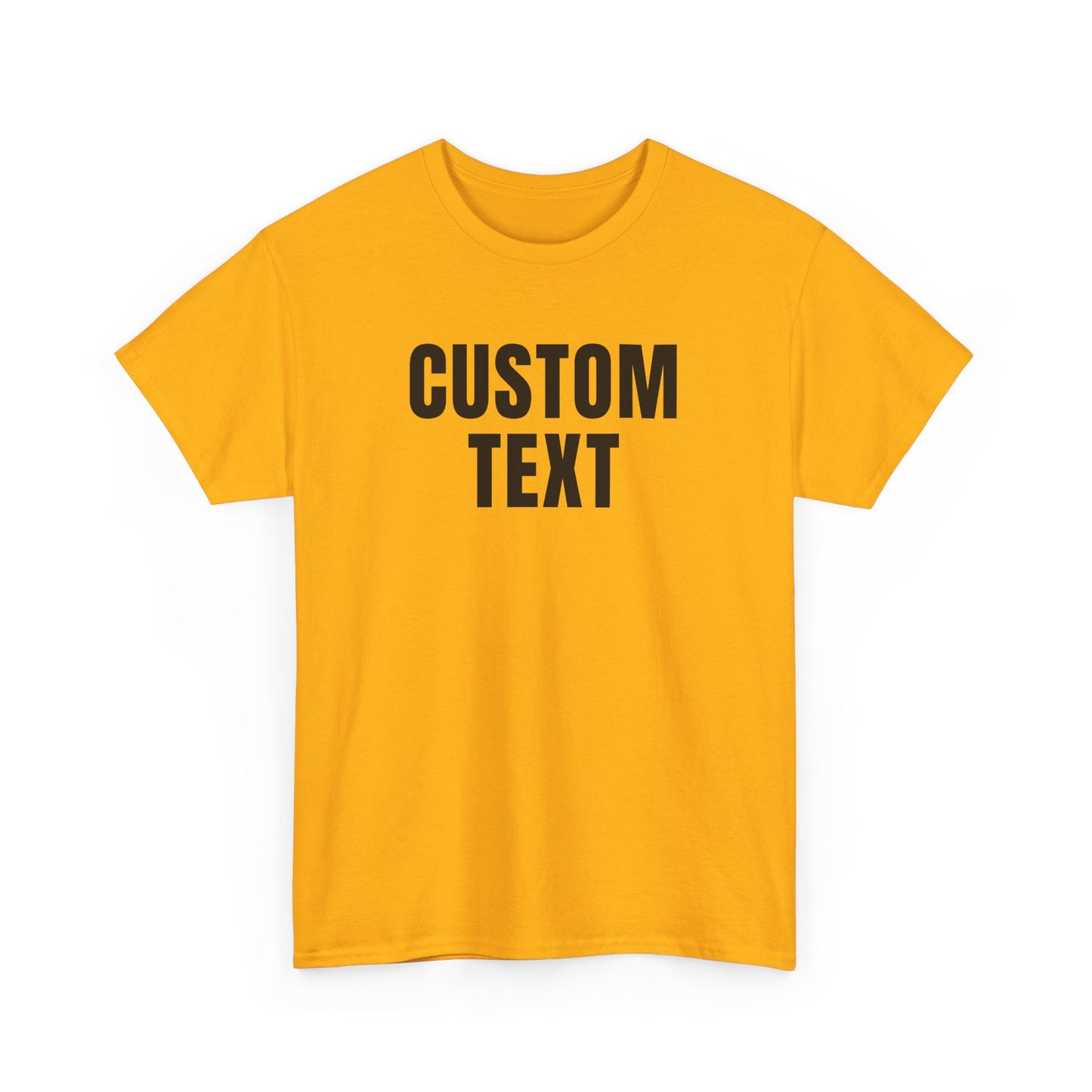 Custom Text T-Shirt – Personalized White Lettering Tee for Men & Women