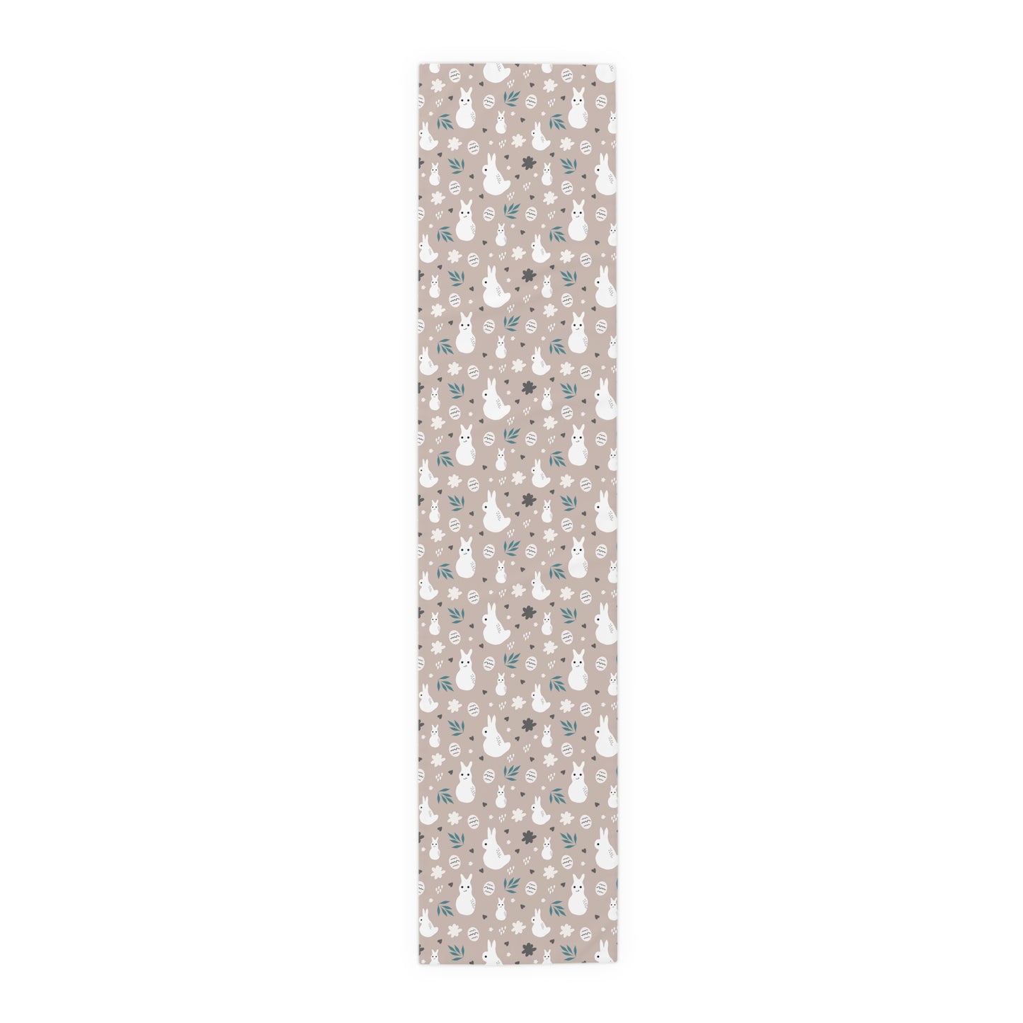 Beige Easter Bunny Table Runner – Whimsical Spring Dining Decor