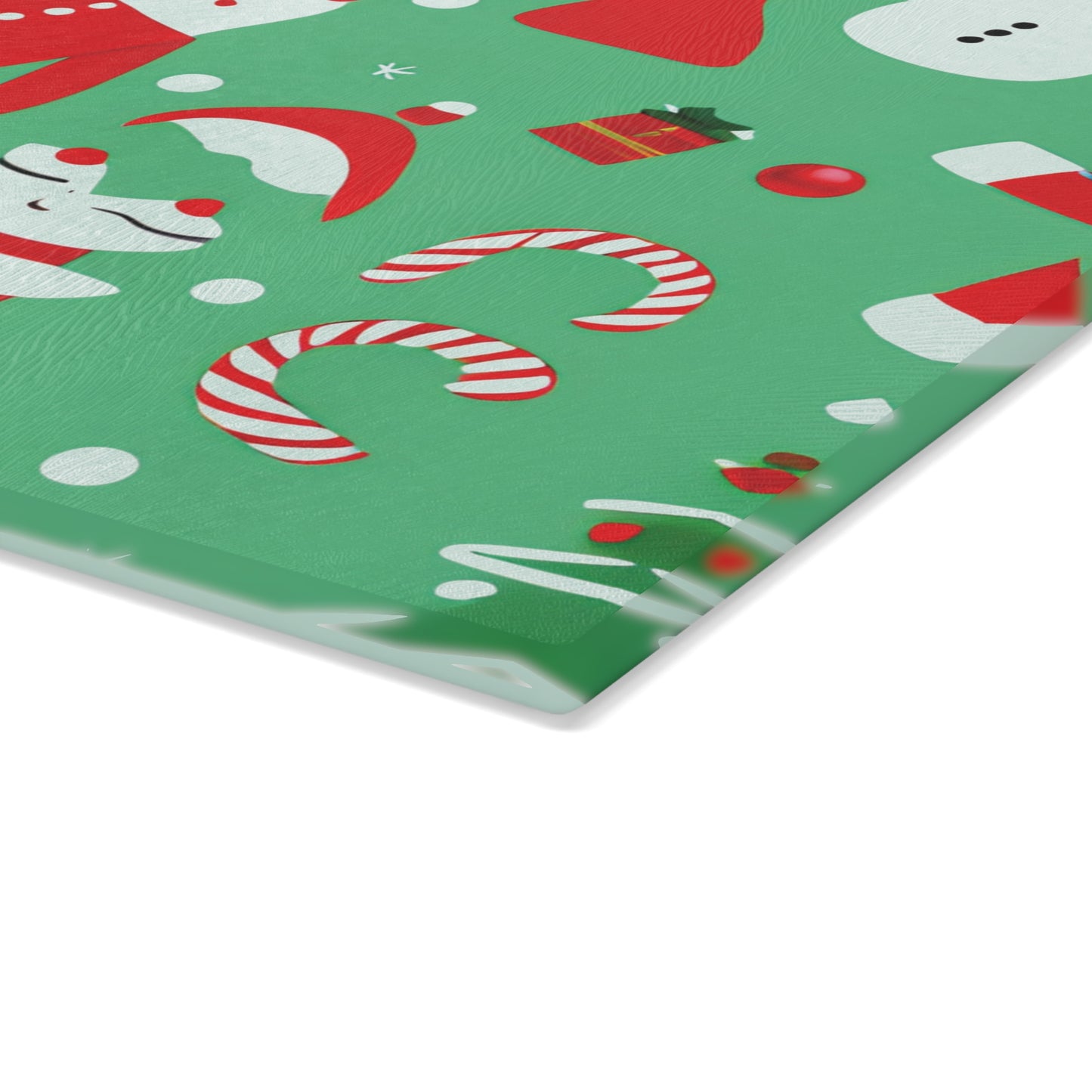 Christmas Glass Cutting Board – Festive Kitchen Prep Surface