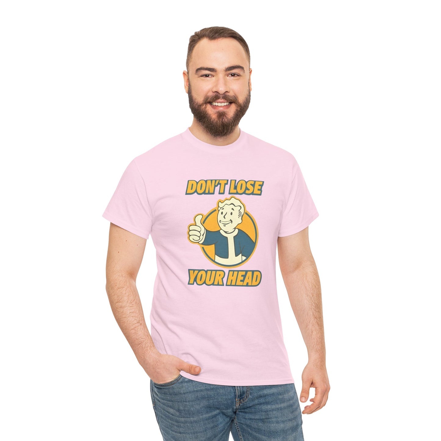 Fallout Vault Boy T-Shirt – “Don’t Lose Your Head” Graphic Tee, Gamer Shirt
