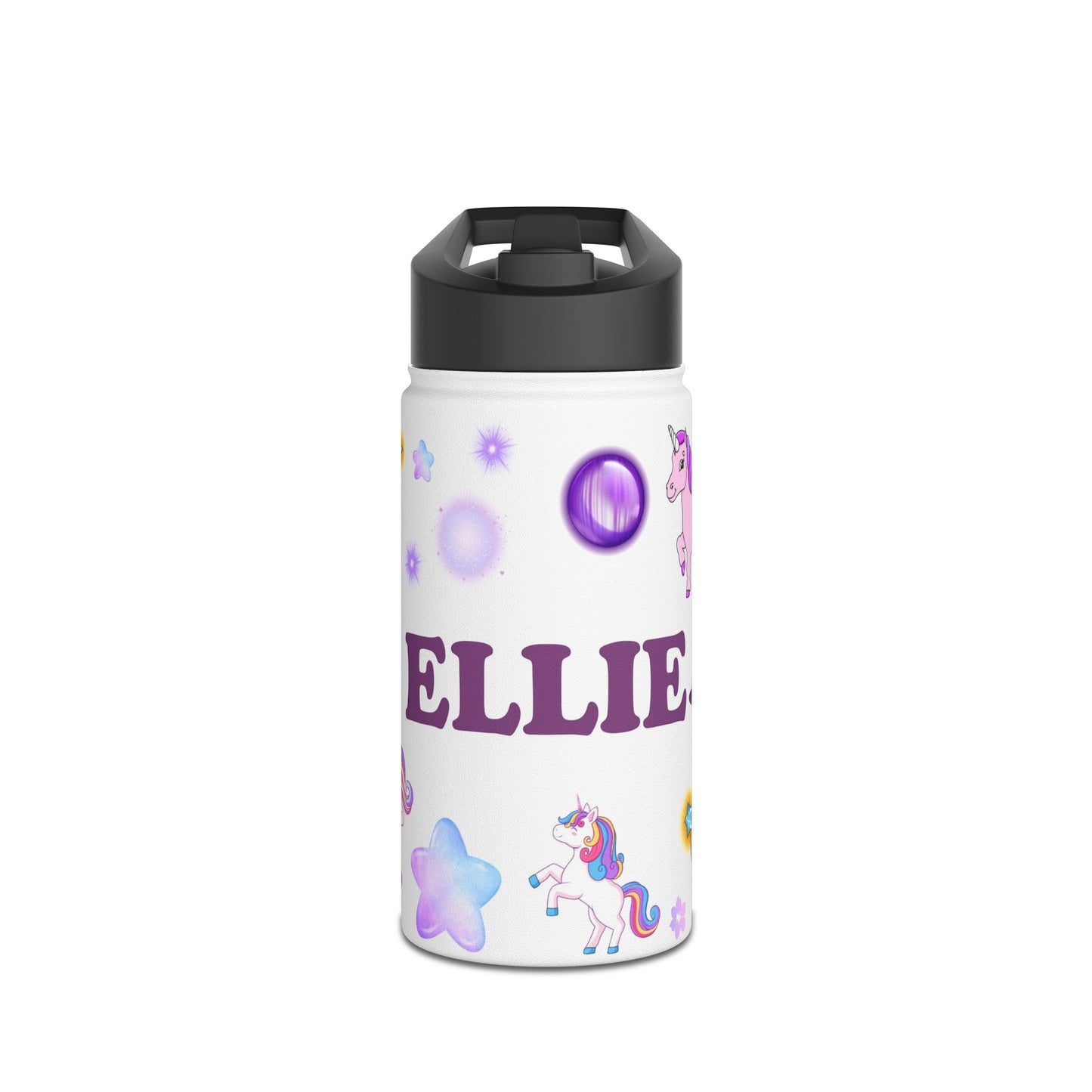 Personalized Glitter Unicorn Water Bottle – Stainless Steel Tumbler for Kids, Birthdays & School